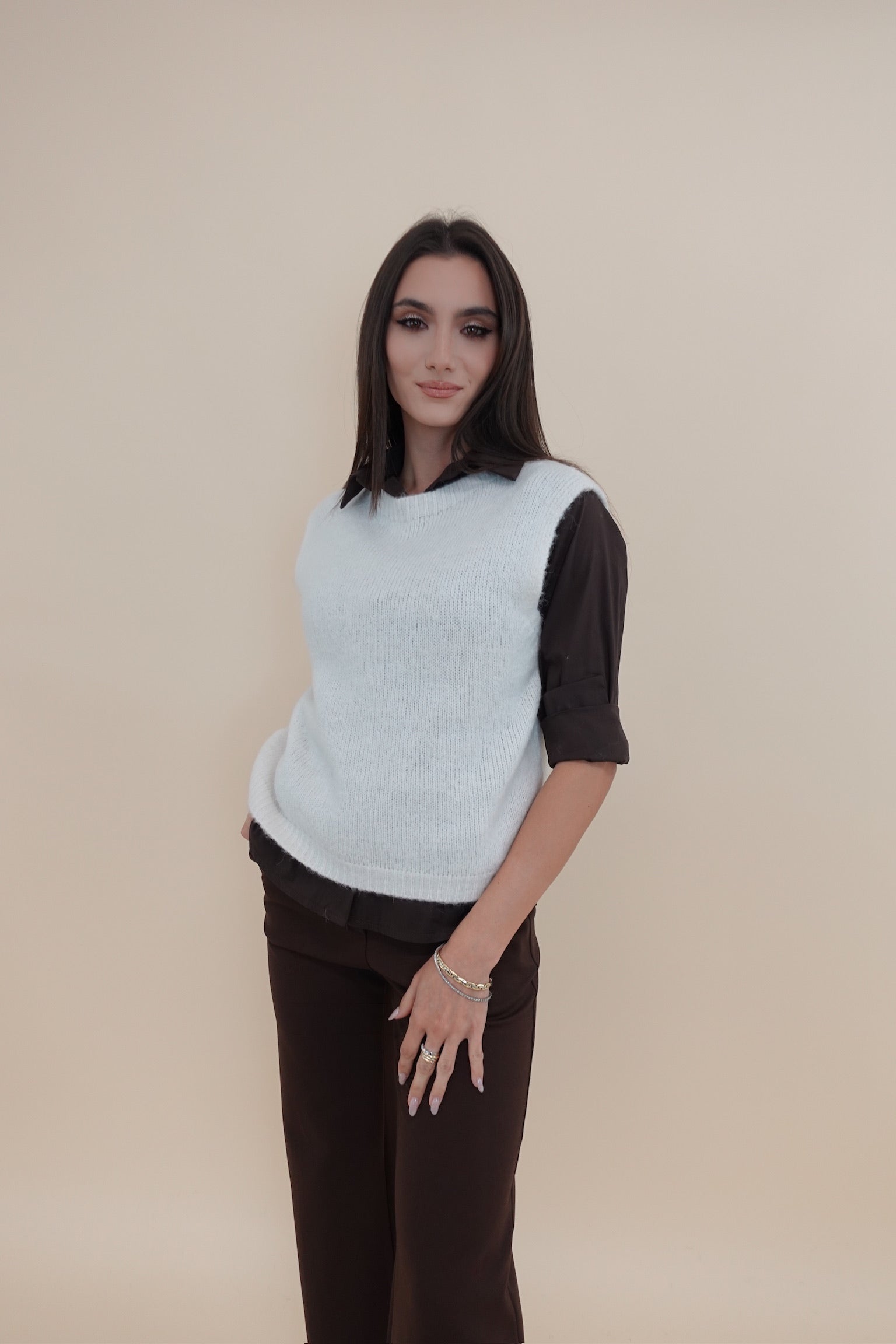 Gilet Patrizia Panna