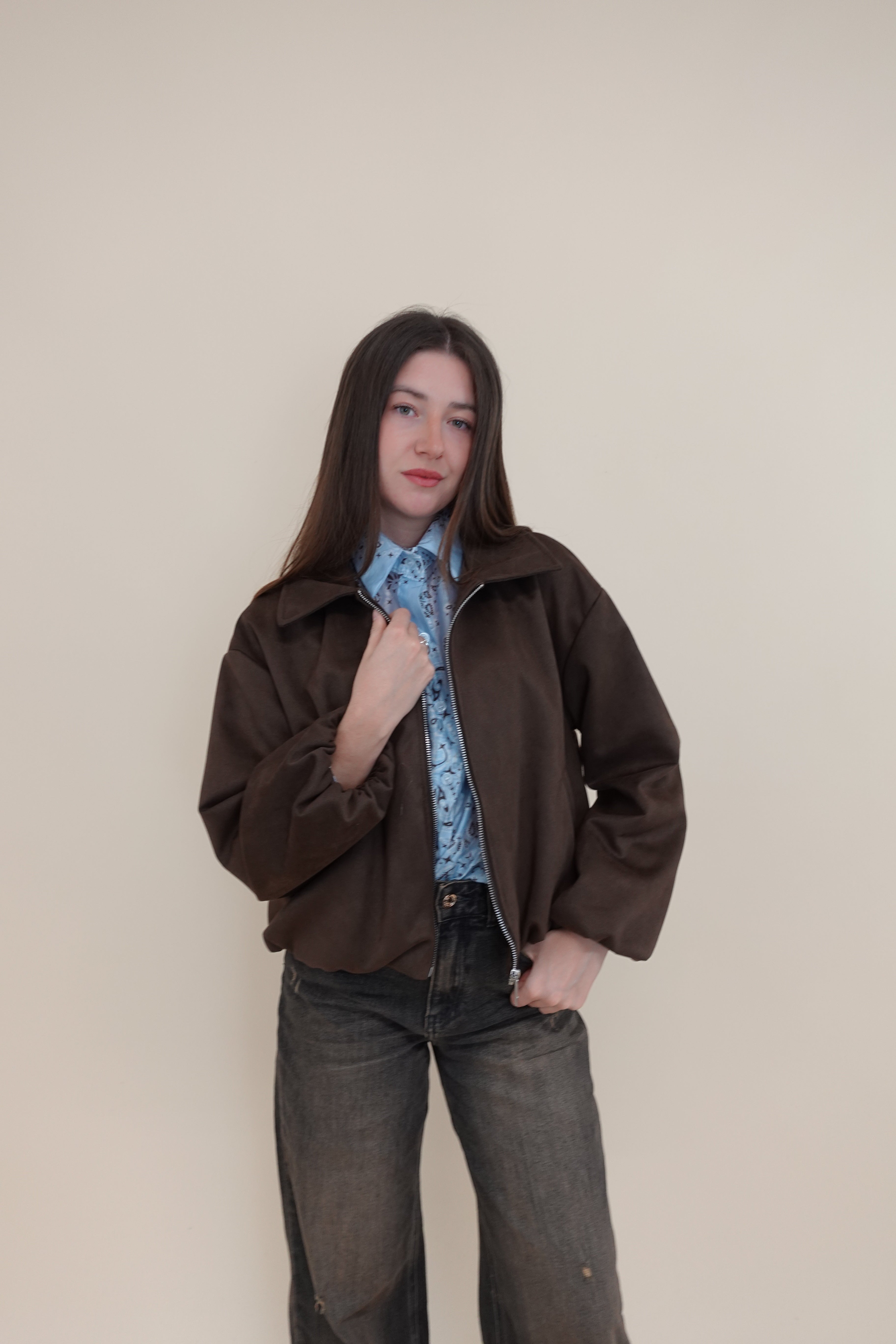 Giacca Bomber Marrone