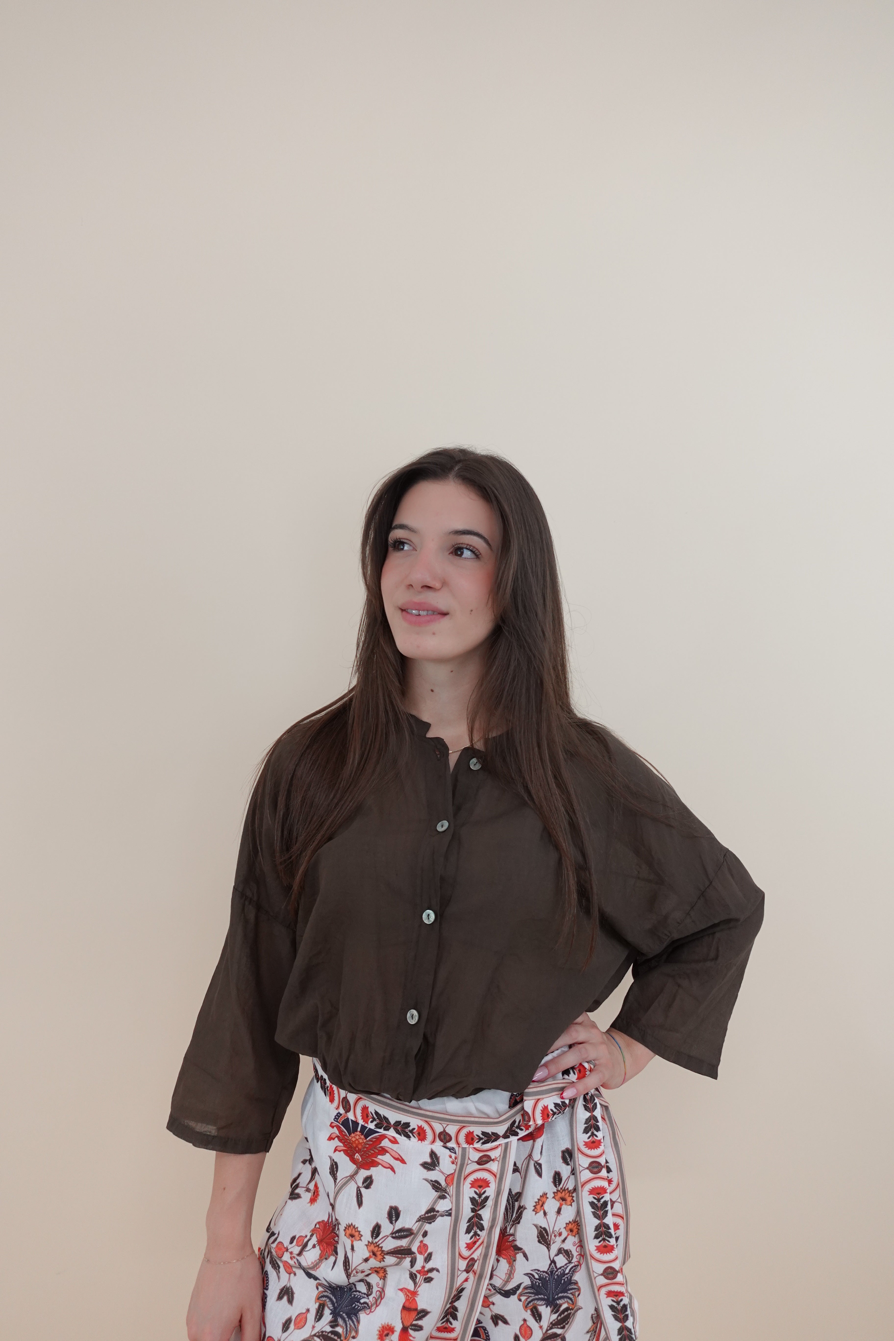 Camicia Formentera Marrone