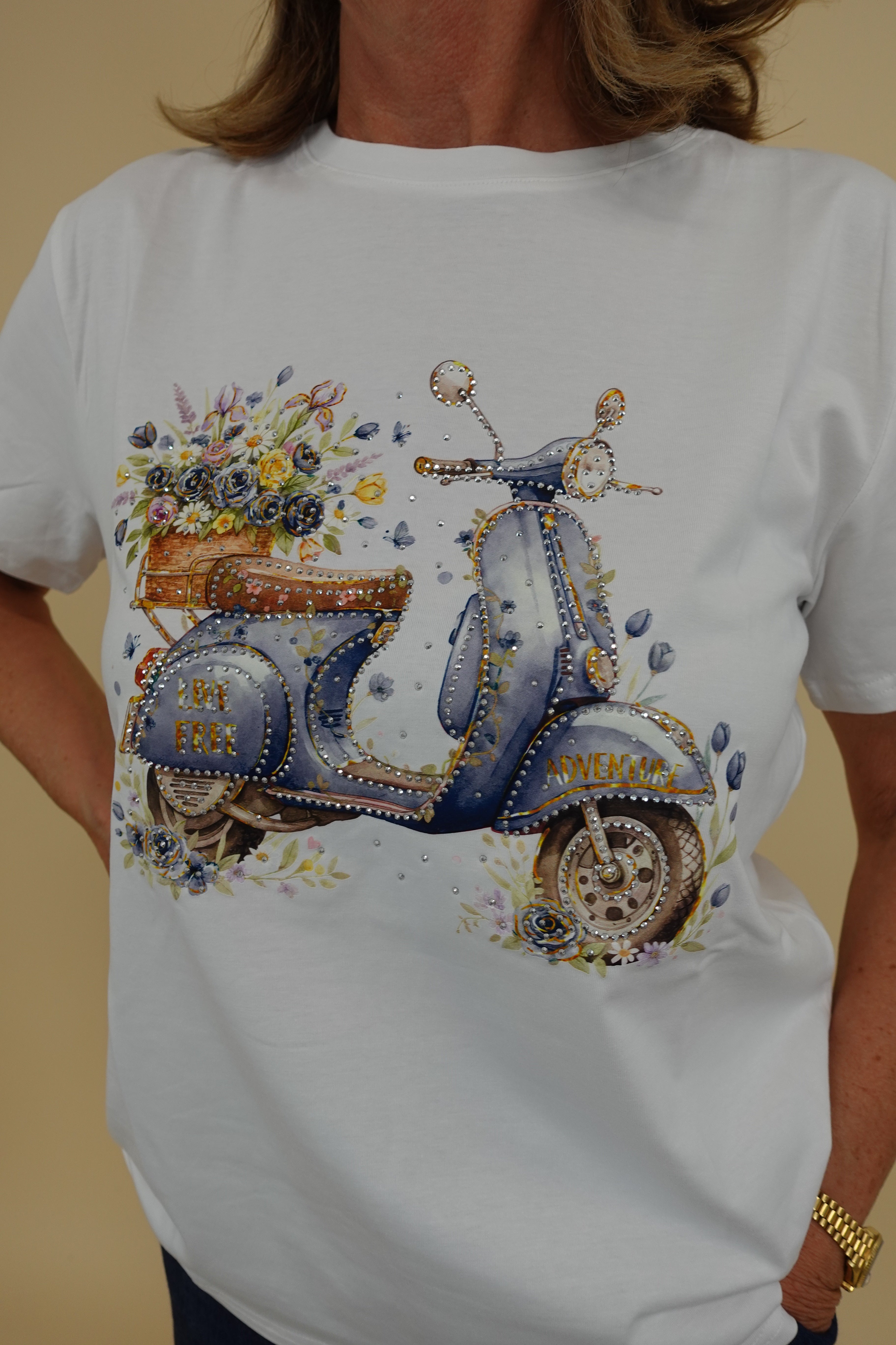 T-shirt Vespa Blu