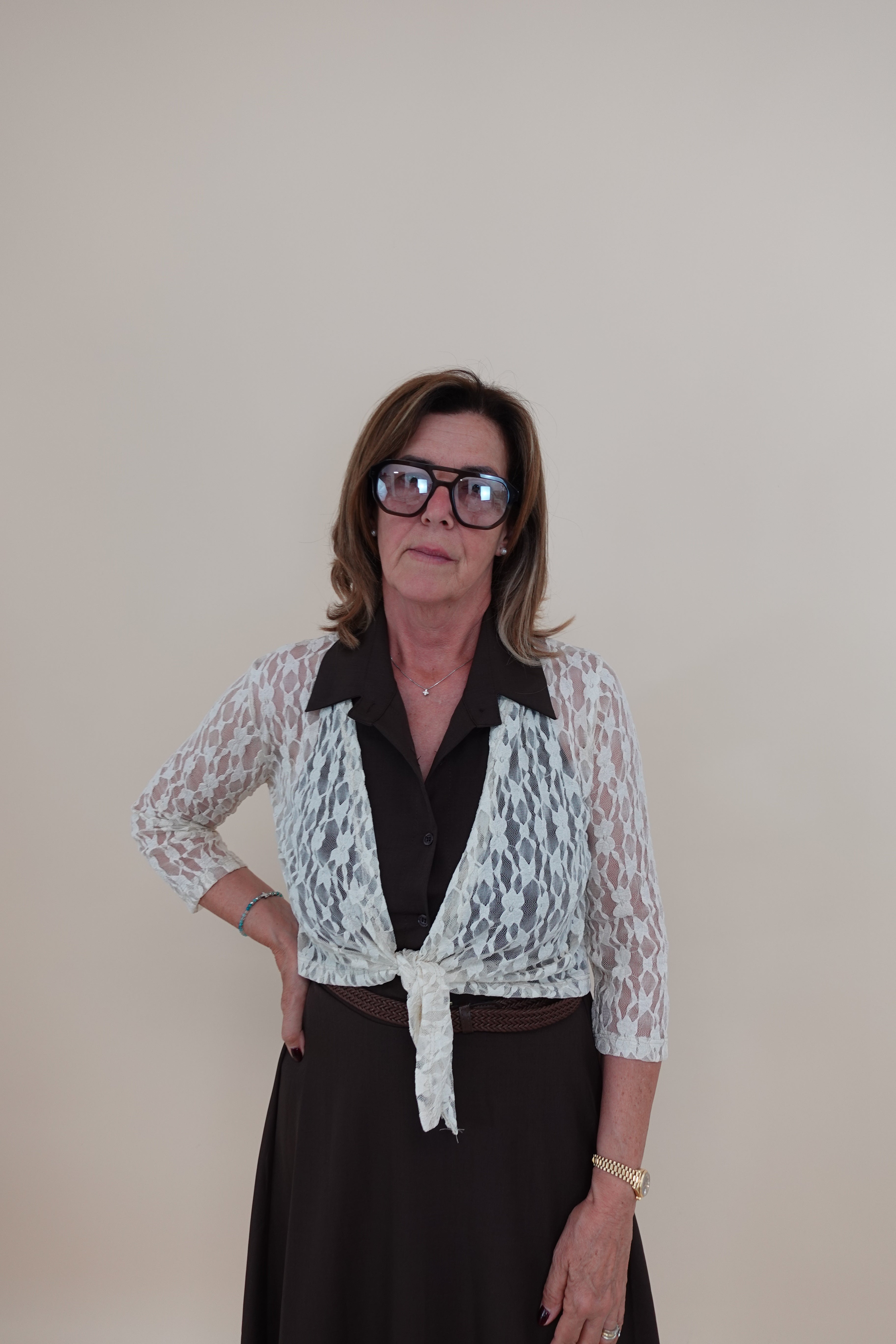 Coprispalle Pizzo Beige