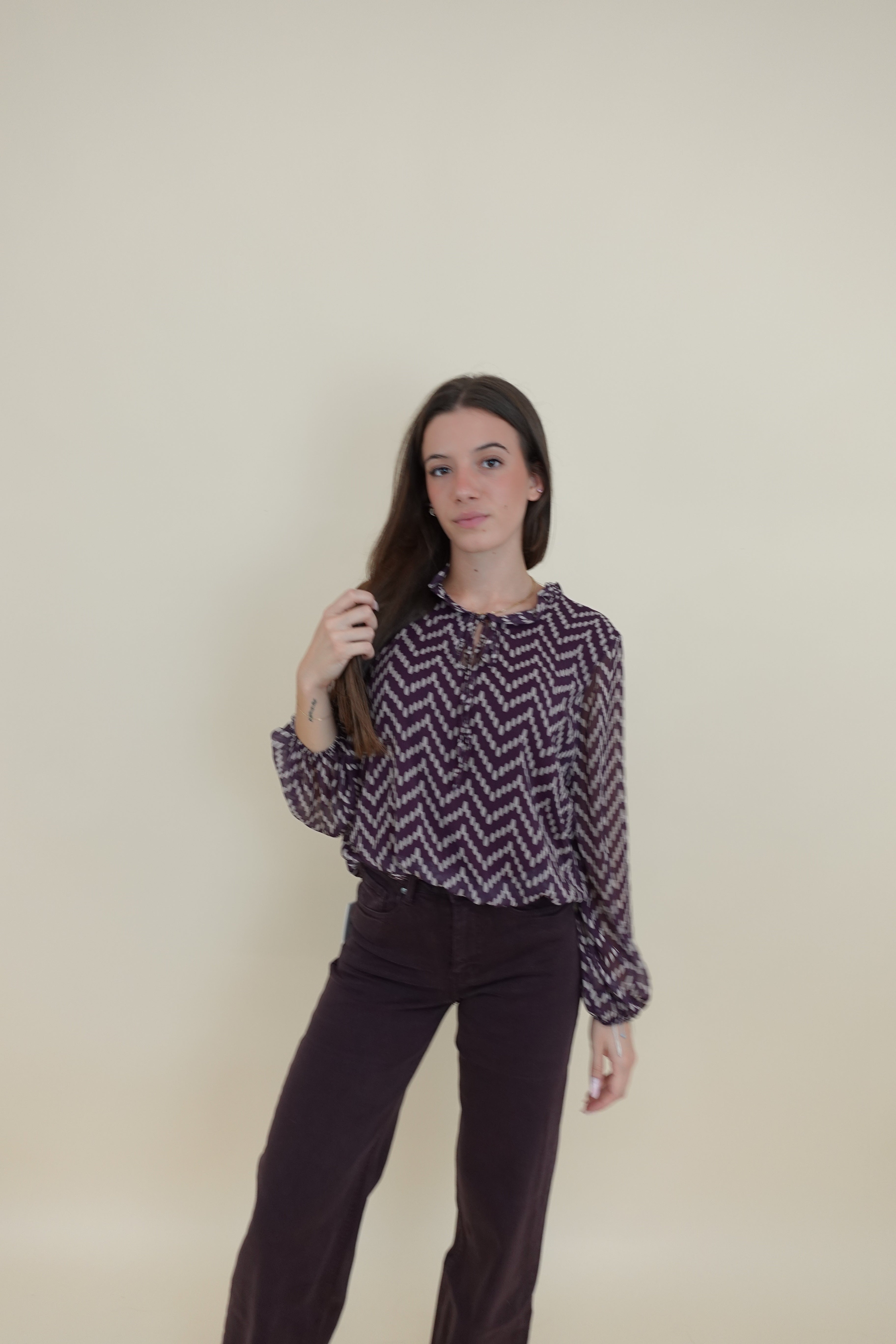 Camicia Lulù bordeaux