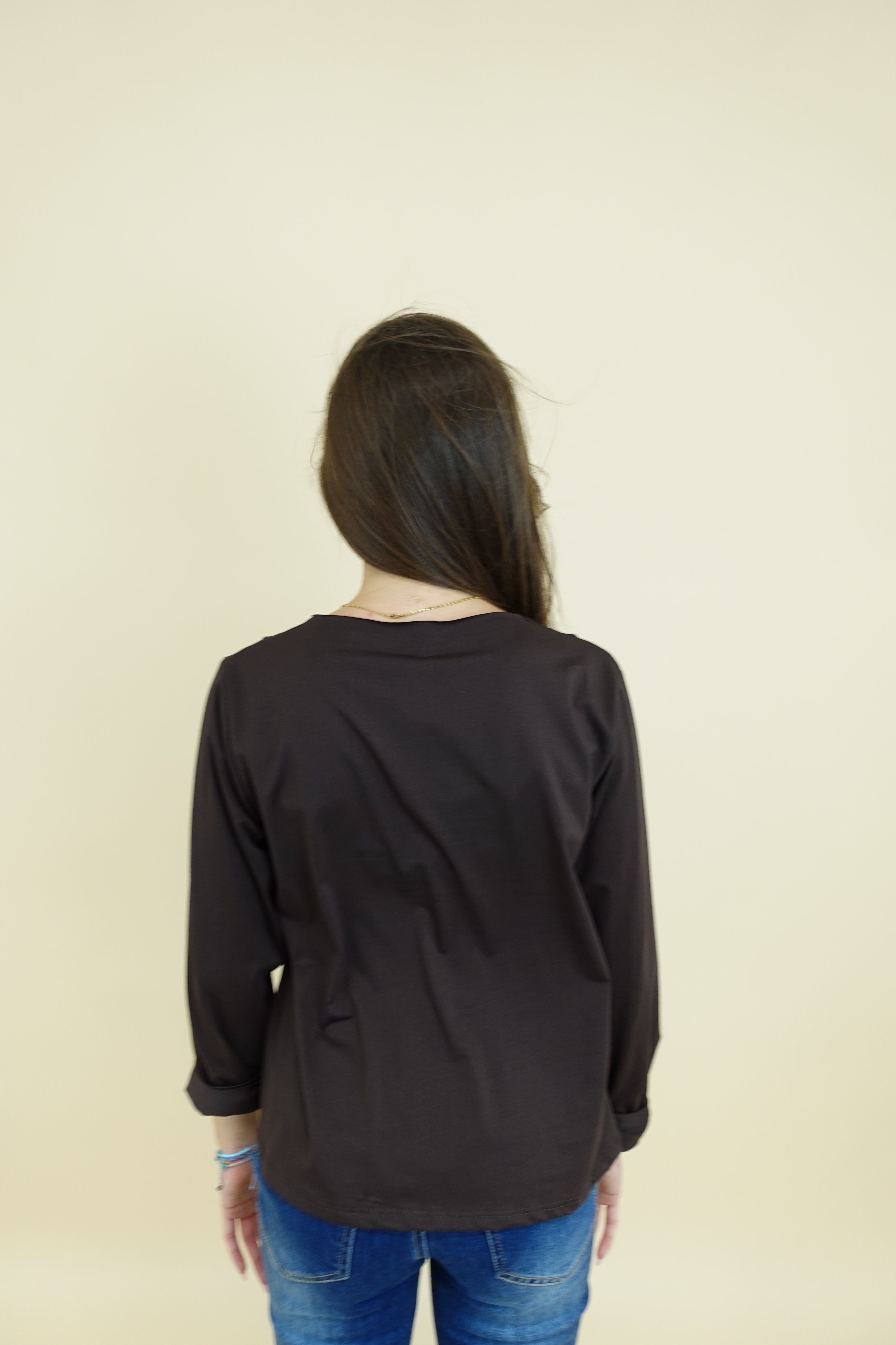Maglia assimentrica marrone