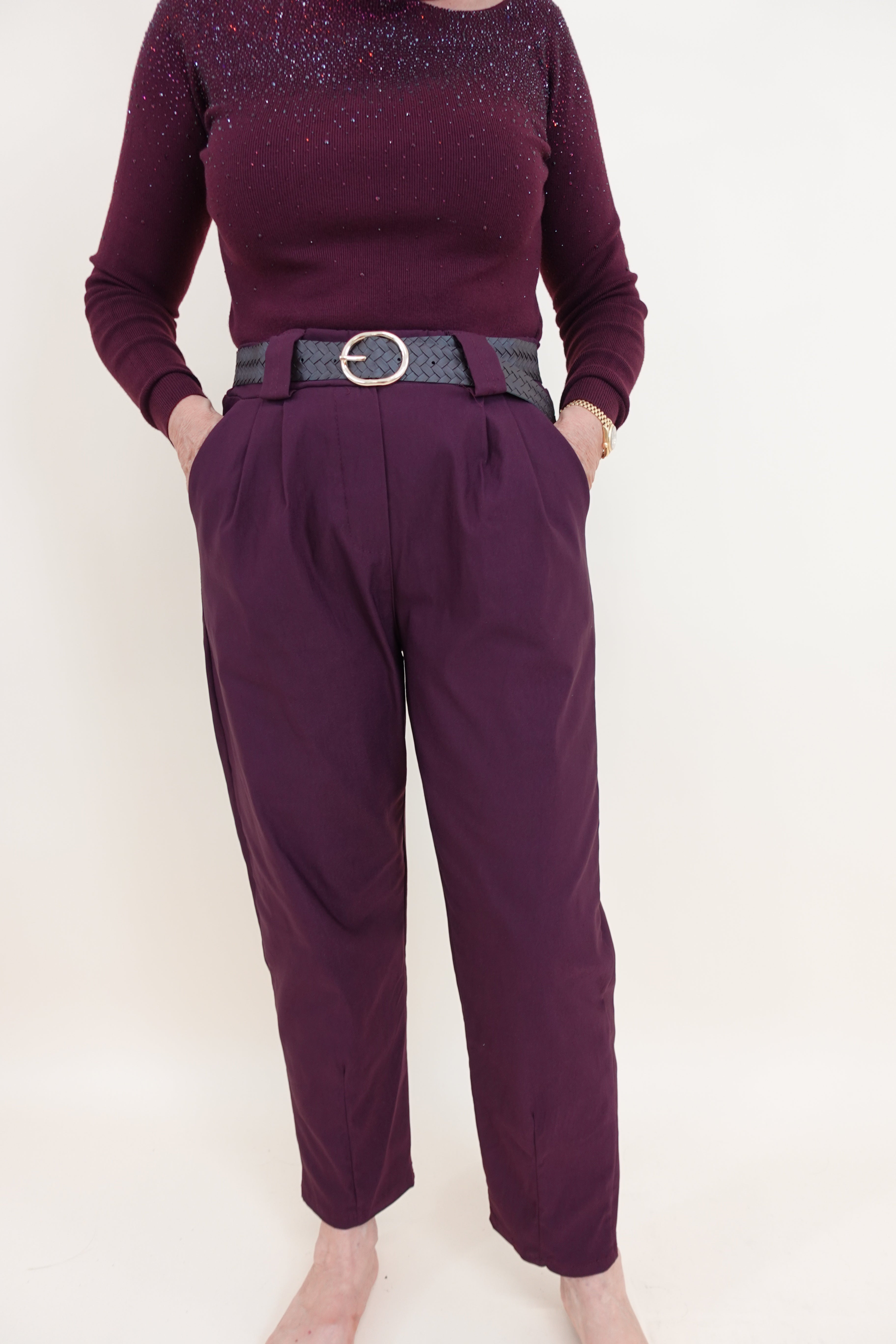 Pantalone Elisa bordeaux
