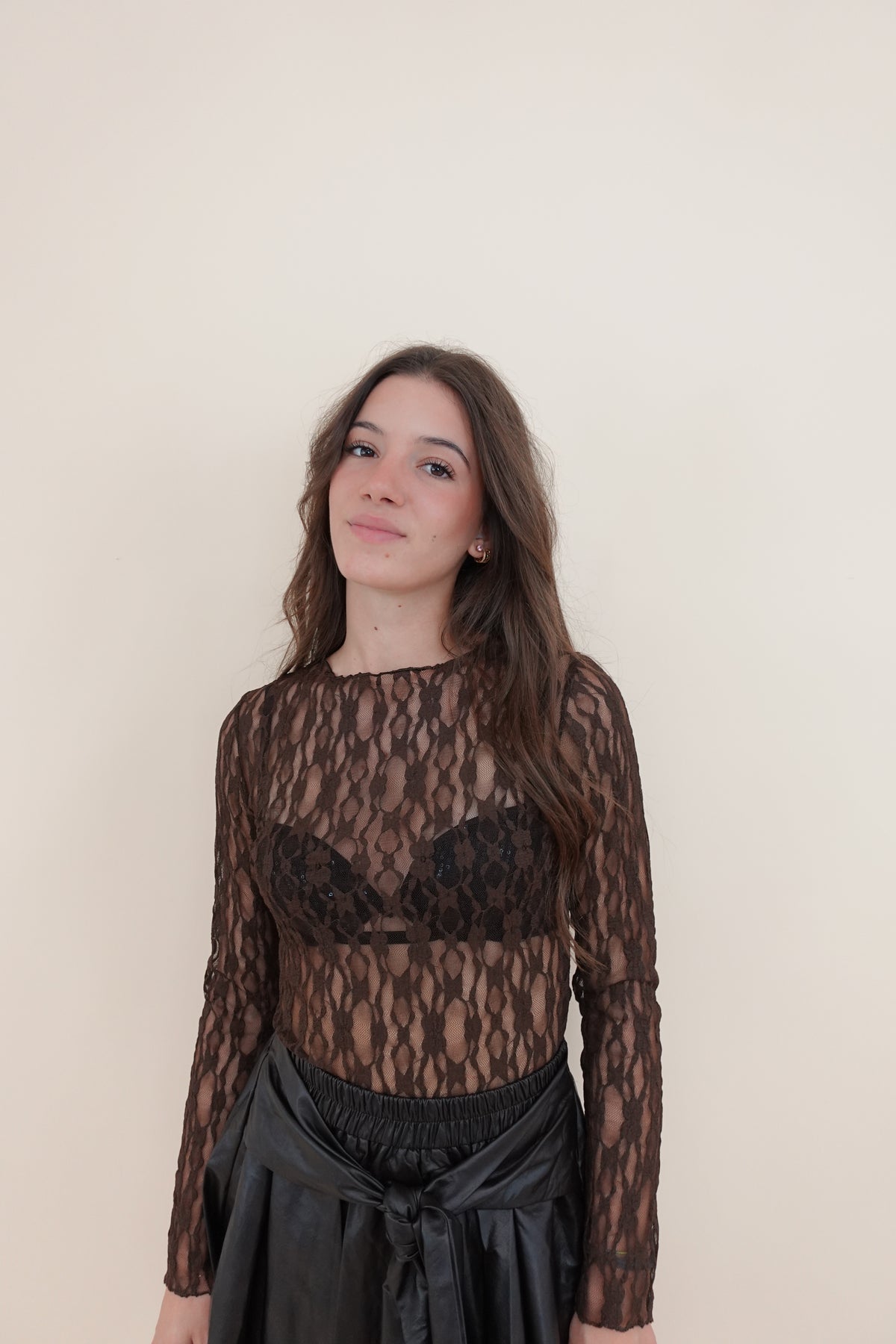 Maglia Pizzo Marrone