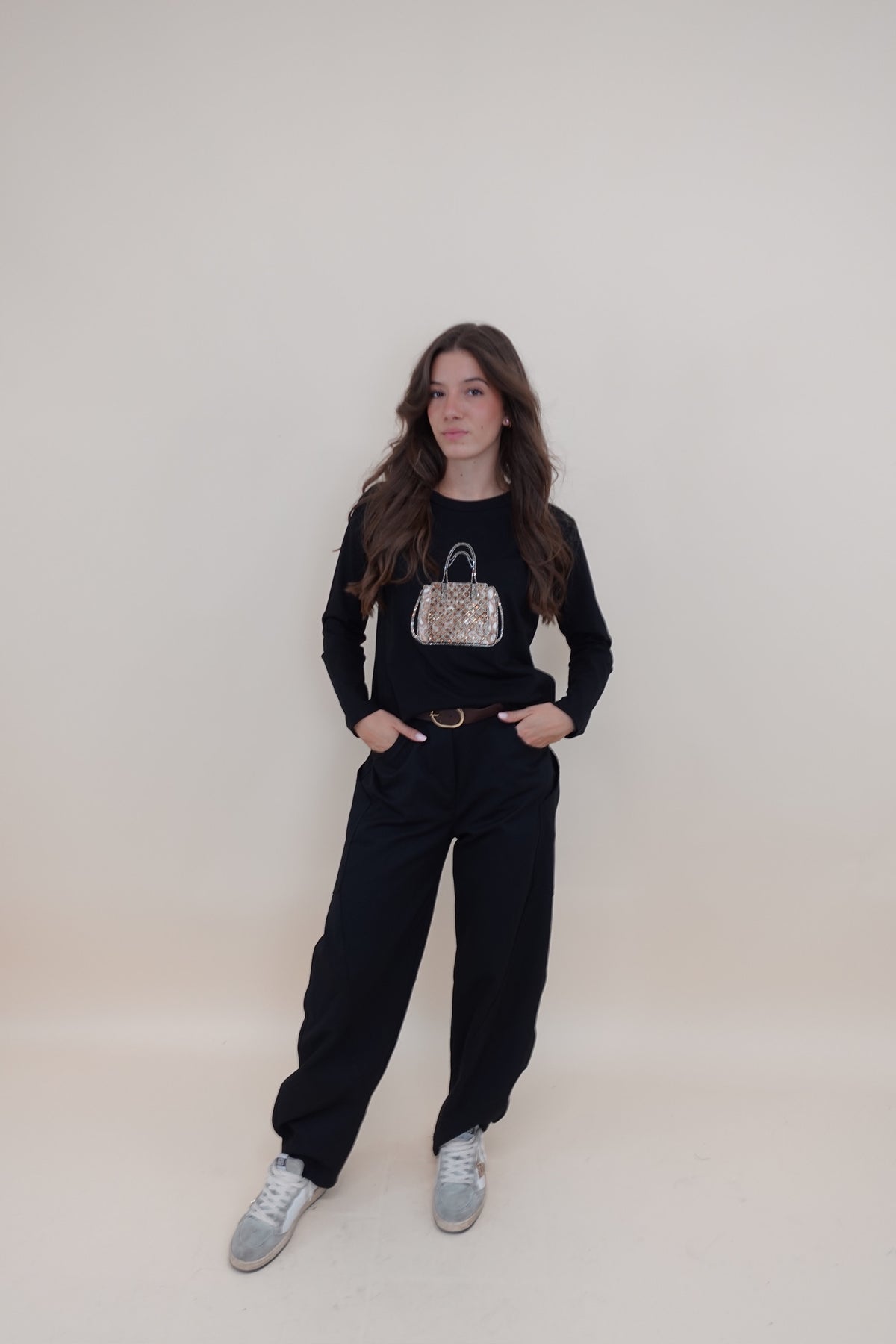 Pantalone Cargo Black