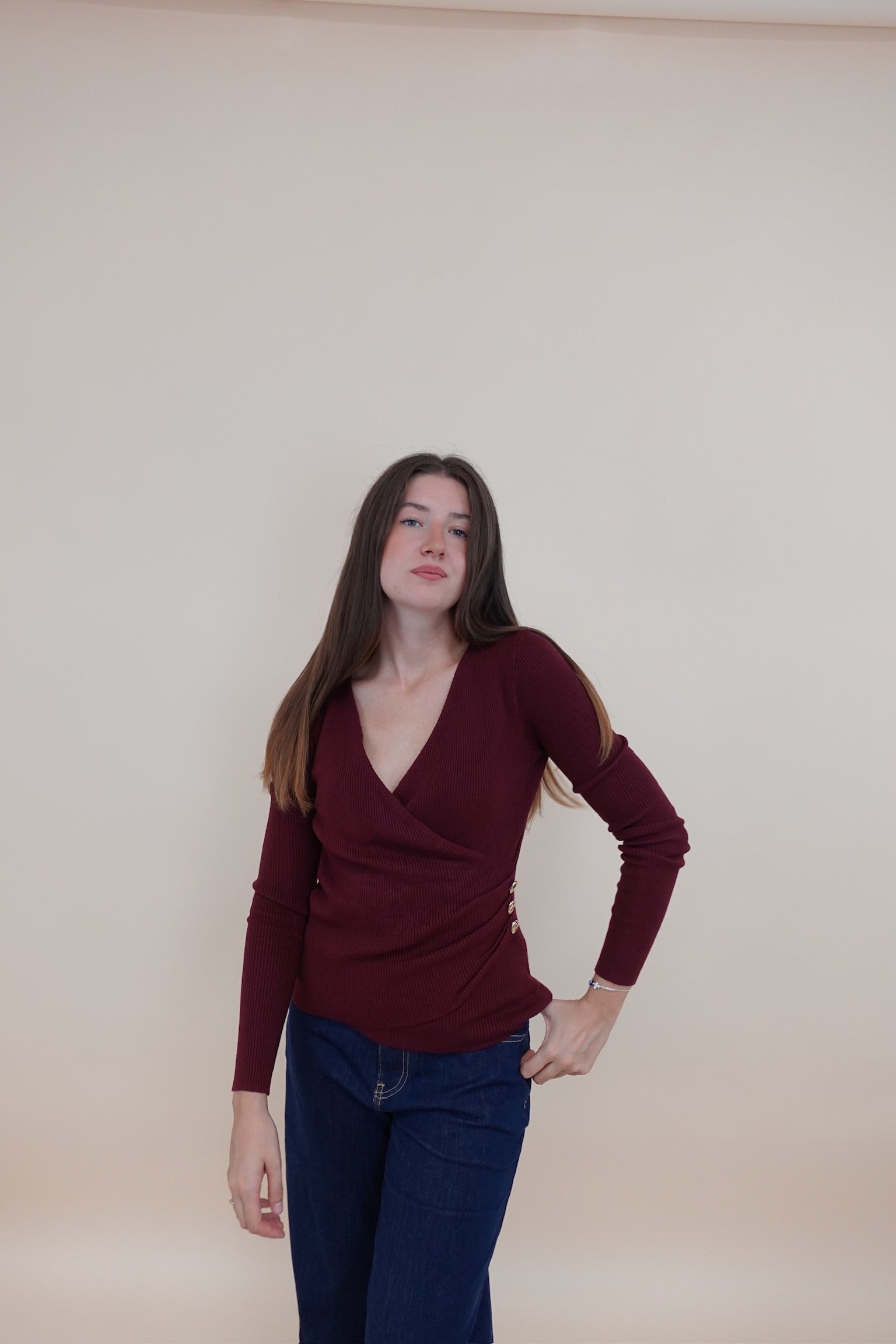 Maglioncino Elisabetta Bordeaux