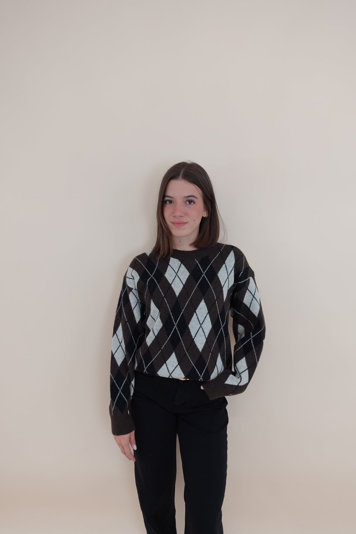 Maglione Scacchi Brown