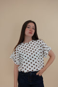 T-shirt Pois Marroni