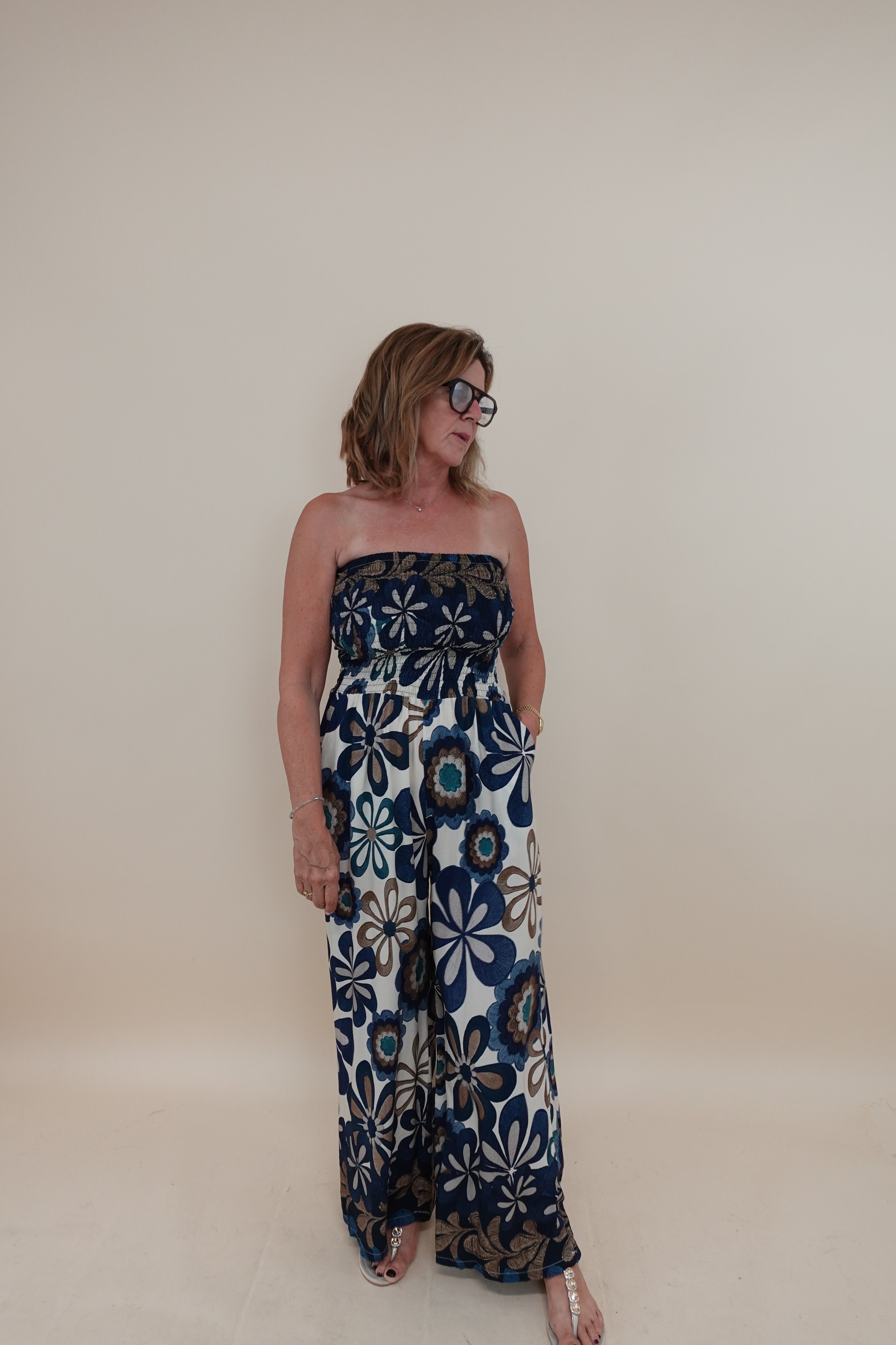 Tuta Flower Blu