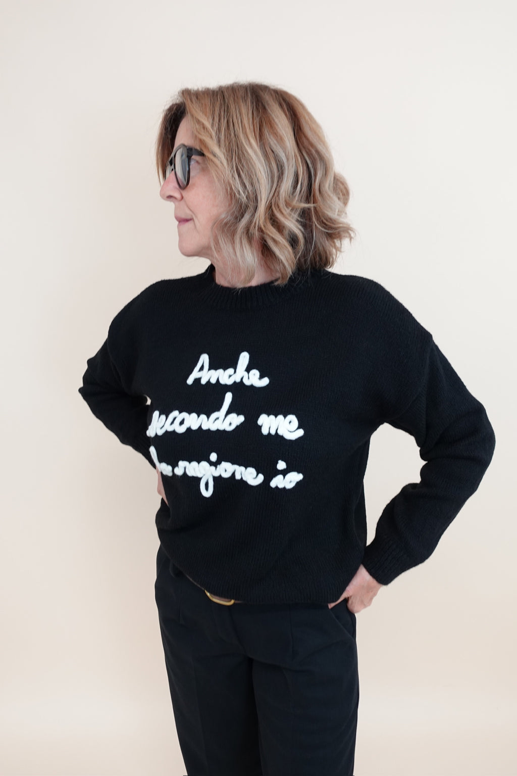 Maglione " Ho ragione " Nero