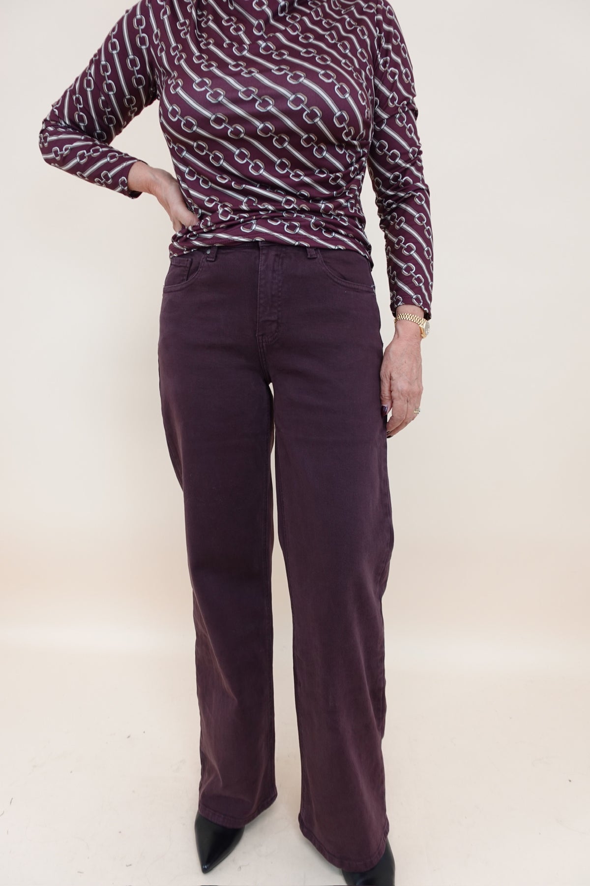 Jeans Palazzo Autumn Bordeaux