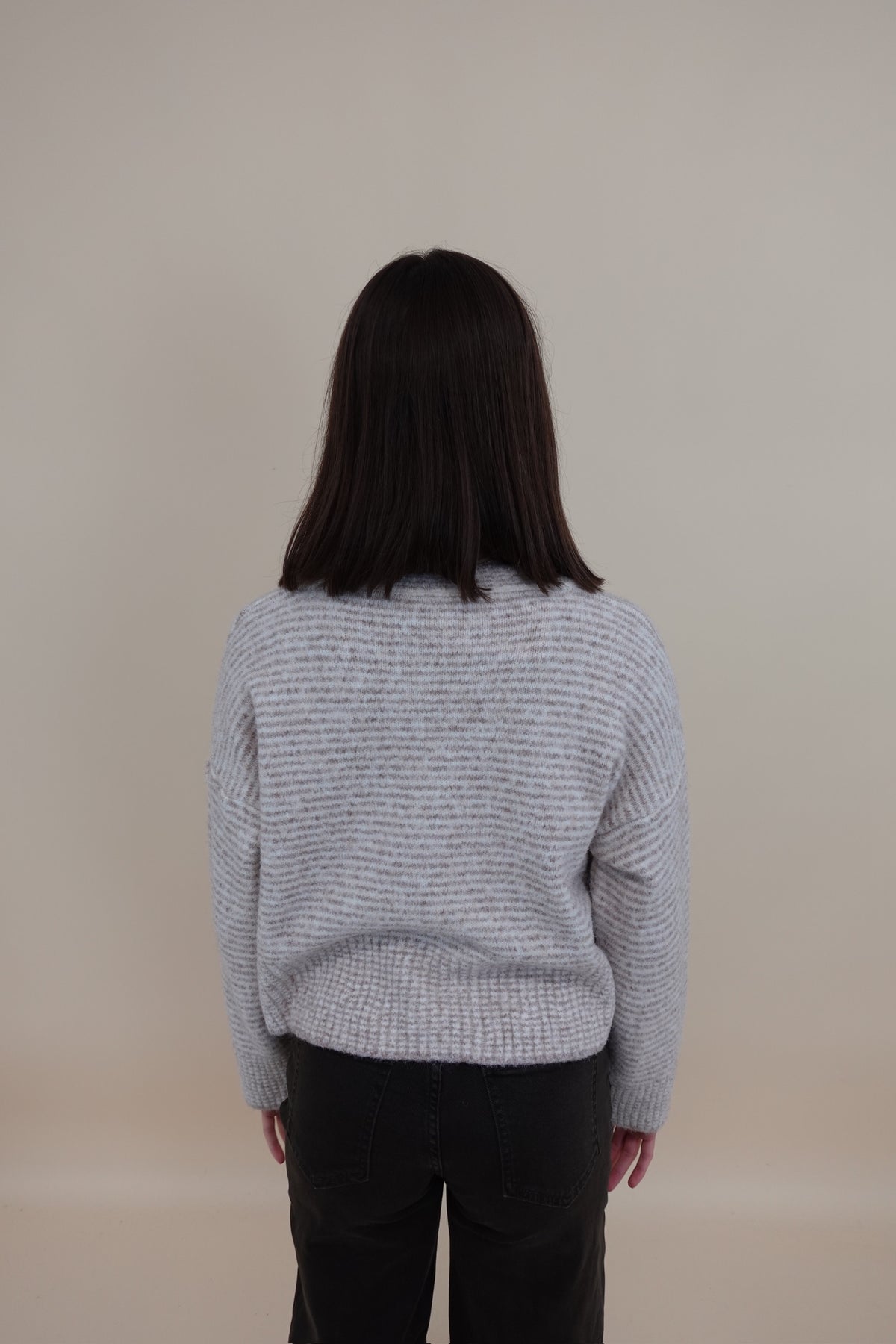 Maglione NY beige&nero