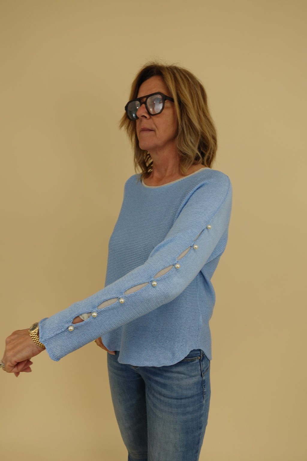 Maglia Hole Azzurra