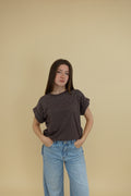 T-shirt Brillo Marrone