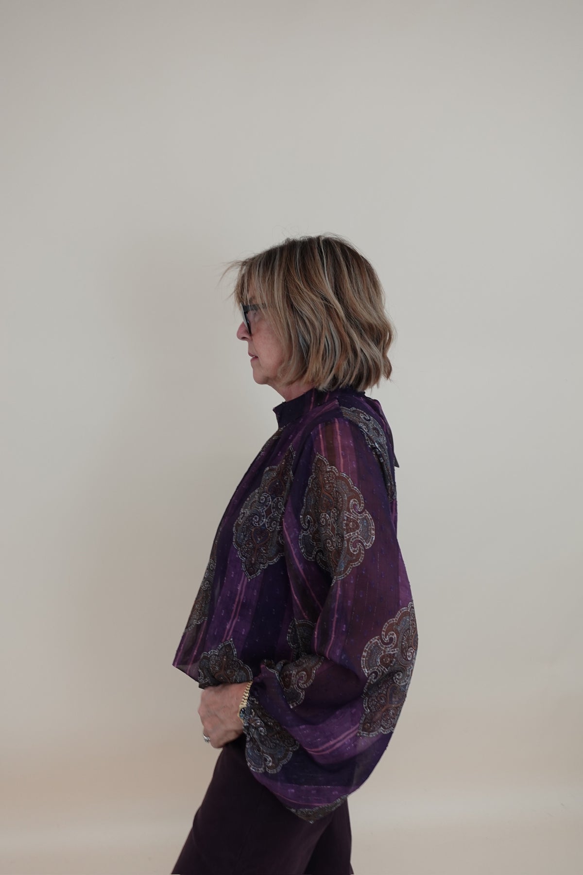 Camicia Oriente Bordeaux