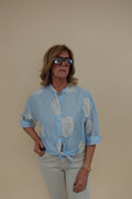 Camicia Flower Azzurra