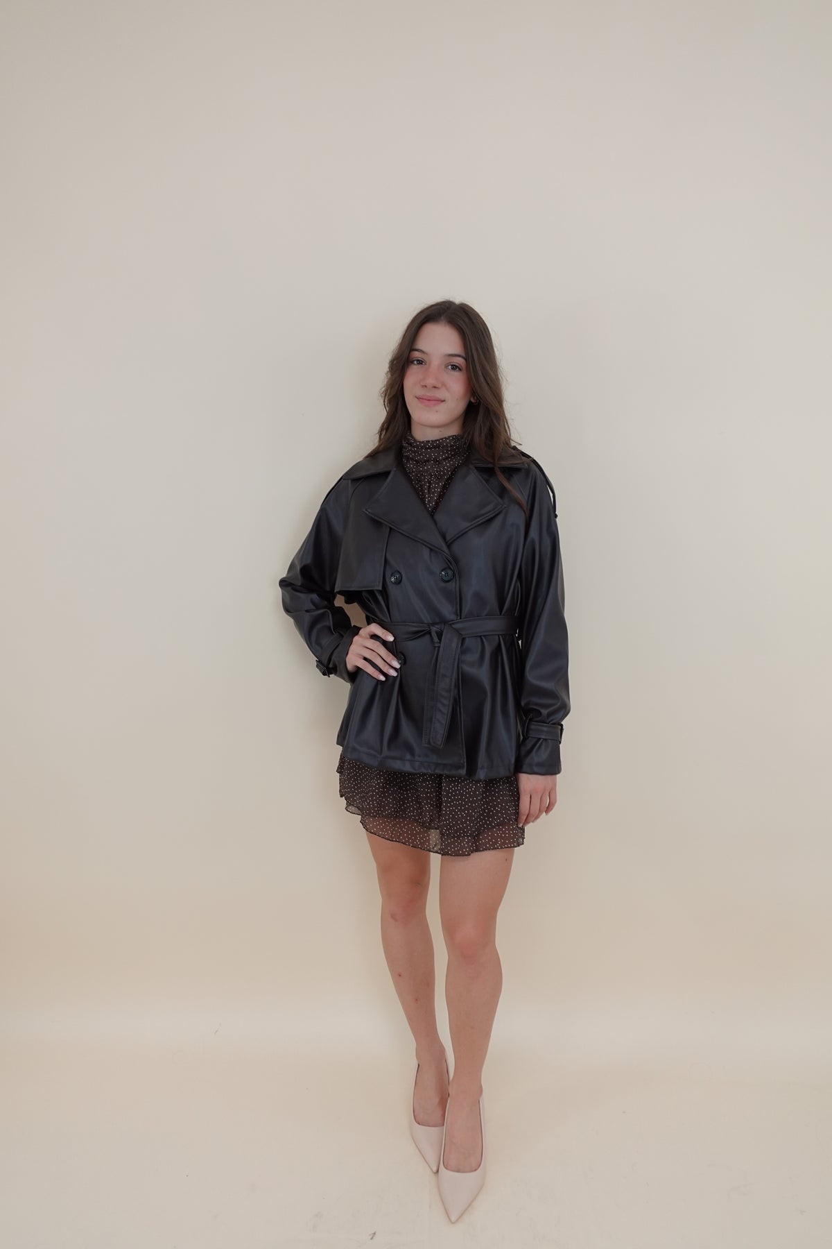 Trench Similpelle Marrone