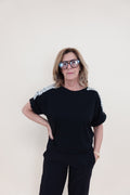 T-shirt Paiettes Nera