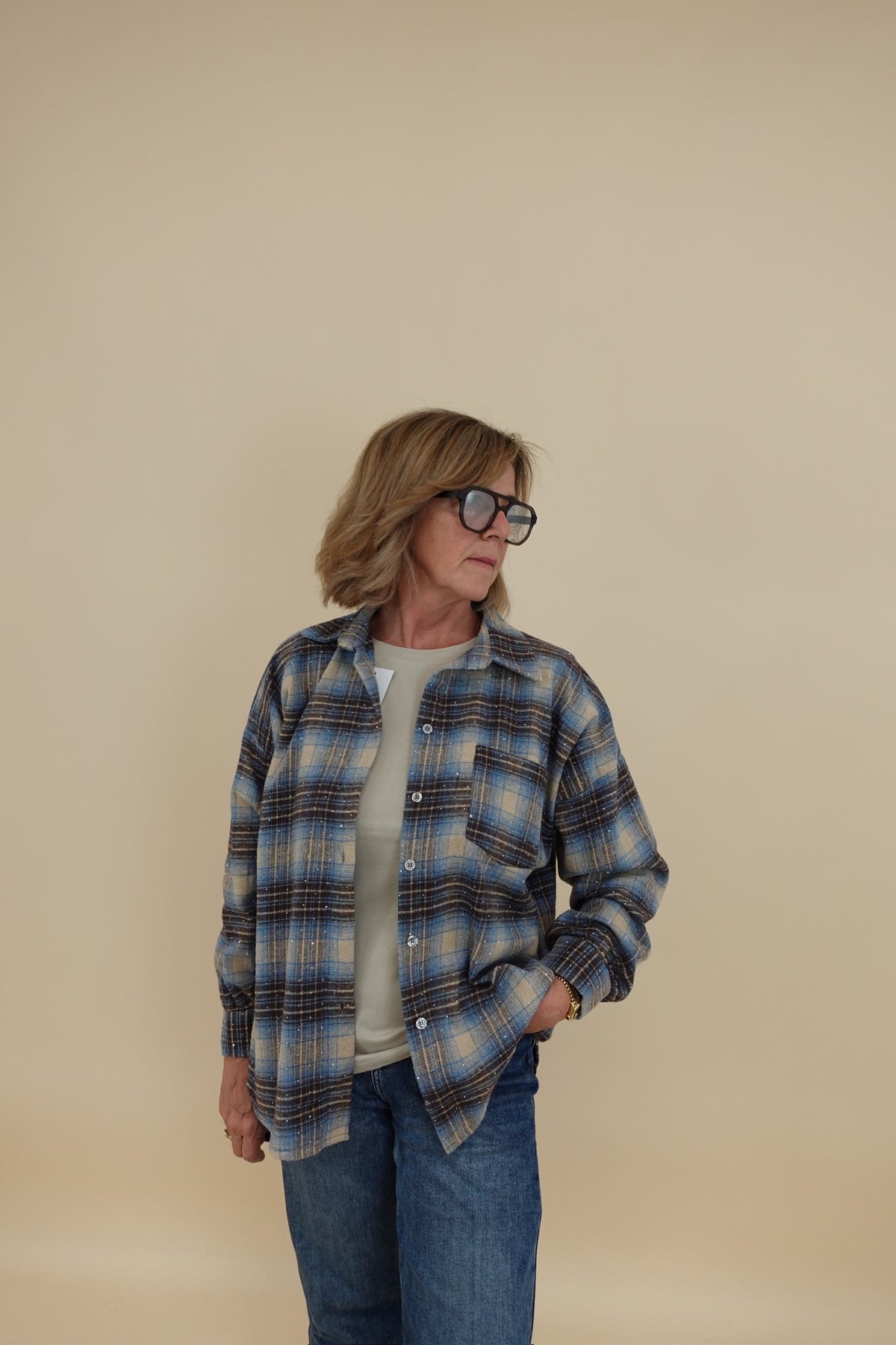 Camicia Scacchi Azzurra
