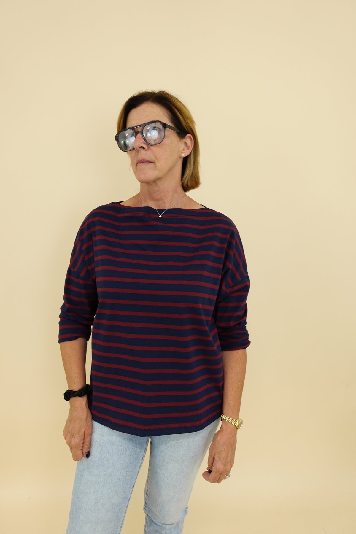 Maglia Line Over Bordeaux