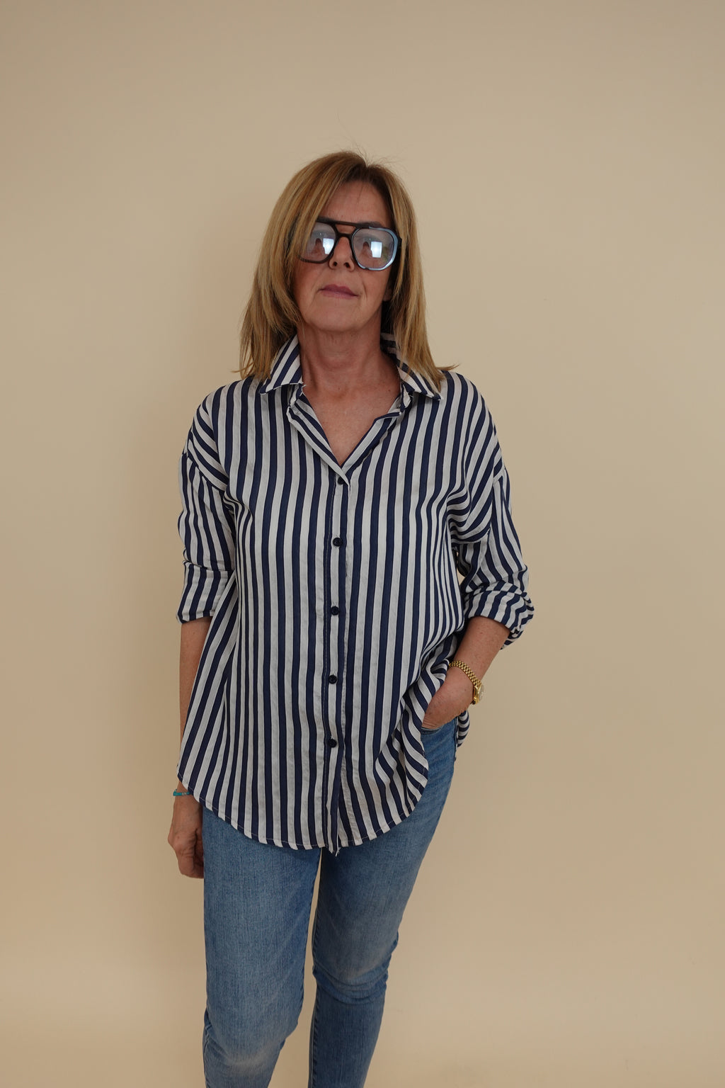 Camicia Over Blu