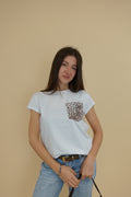 T-shirt Leo Bianca