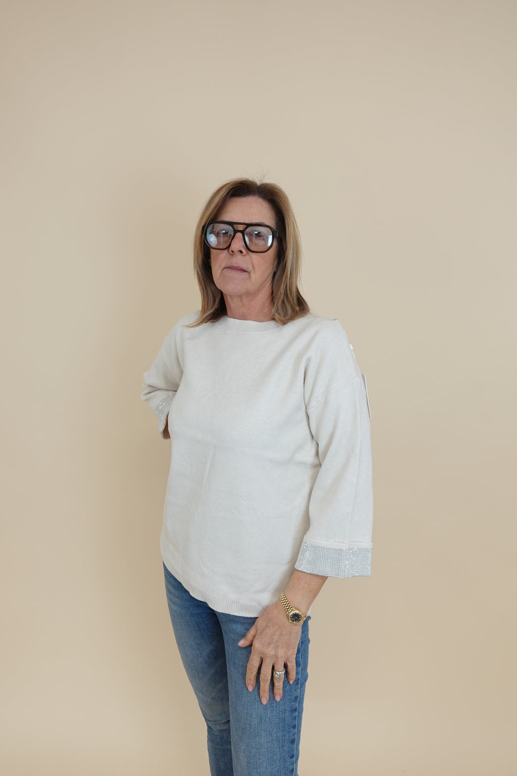 Maglione Angela Bianco