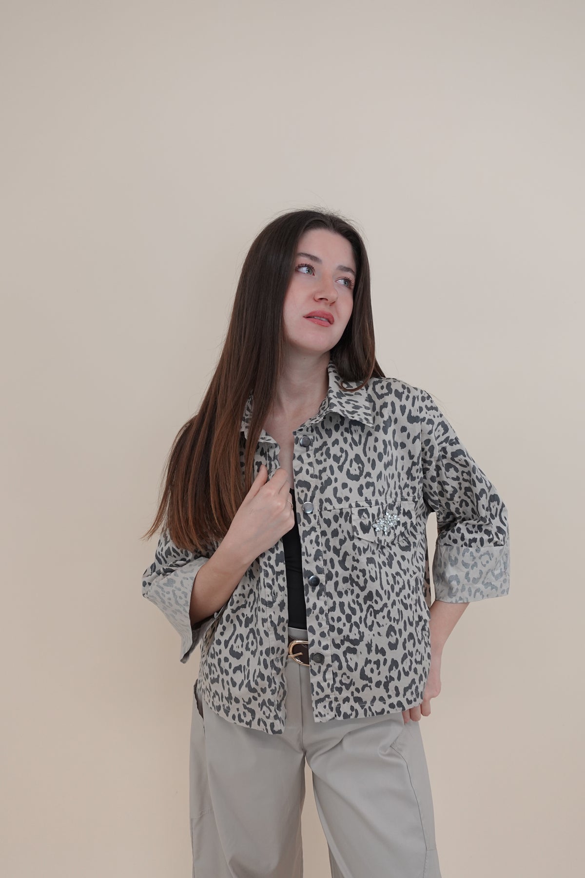 Giacca Shine Leopard