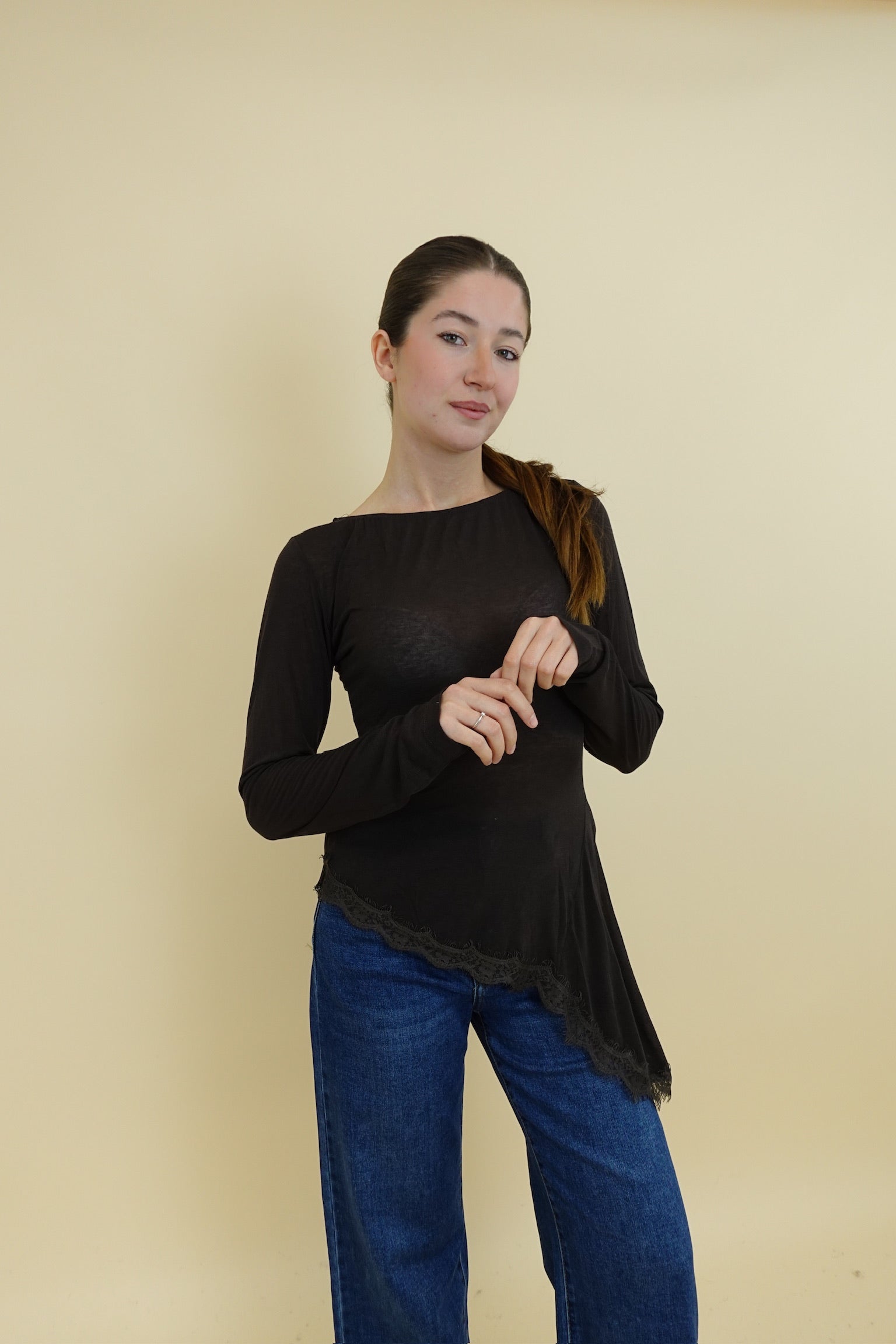 Maglia Lumina Cashmere Touch Marrone