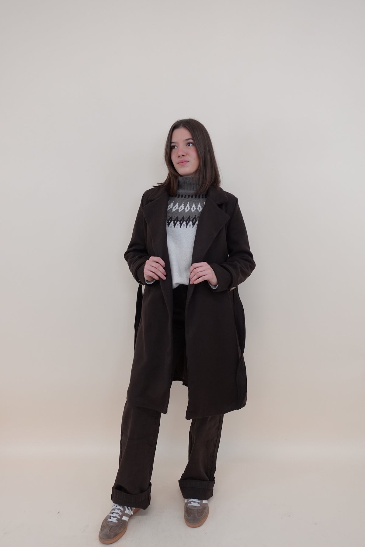 Cappotto Midi Marrone