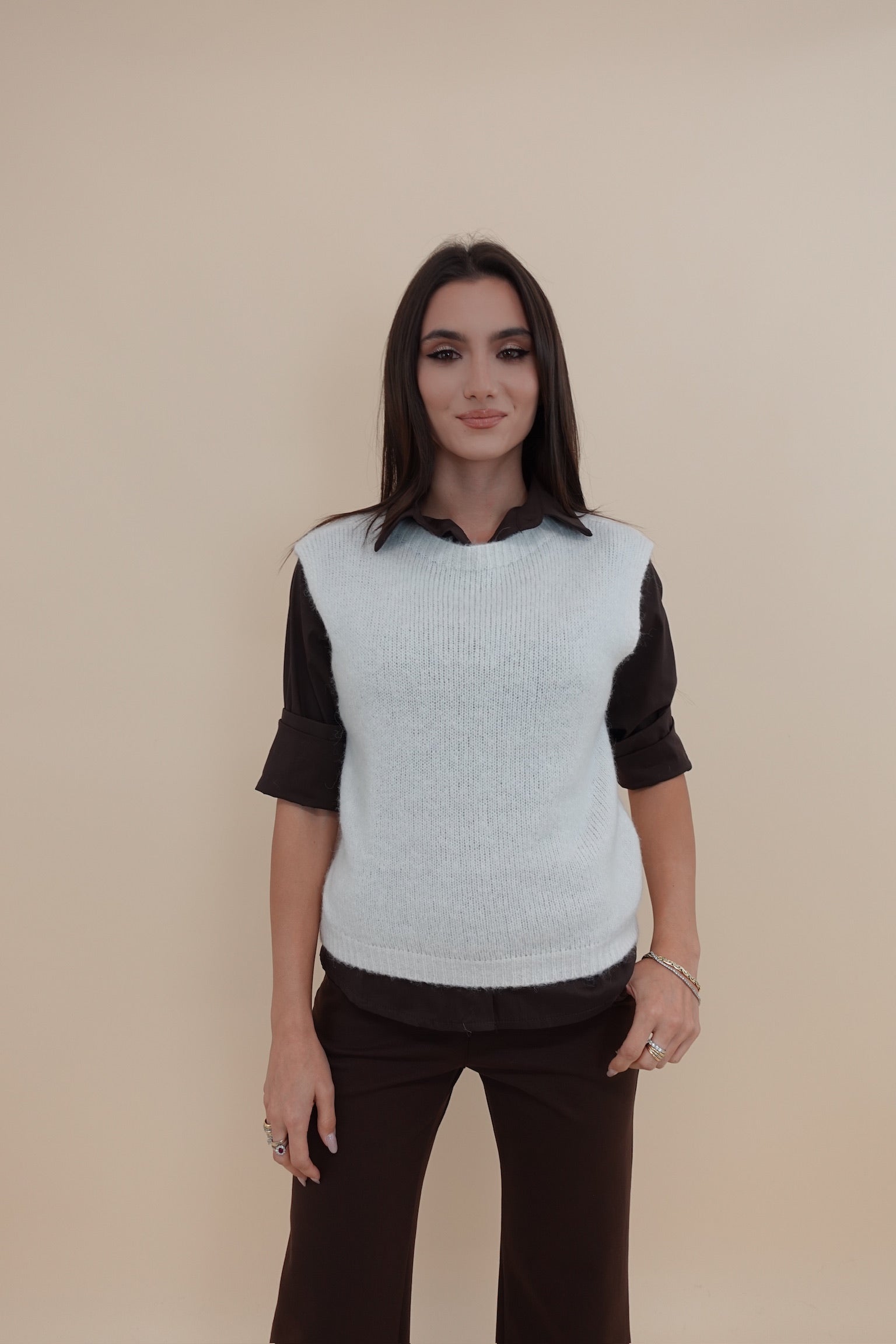 Gilet Patrizia Panna