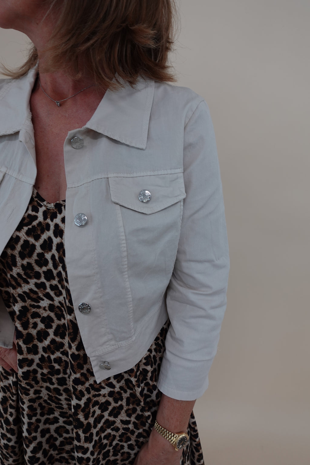 Giacca Crop Beige