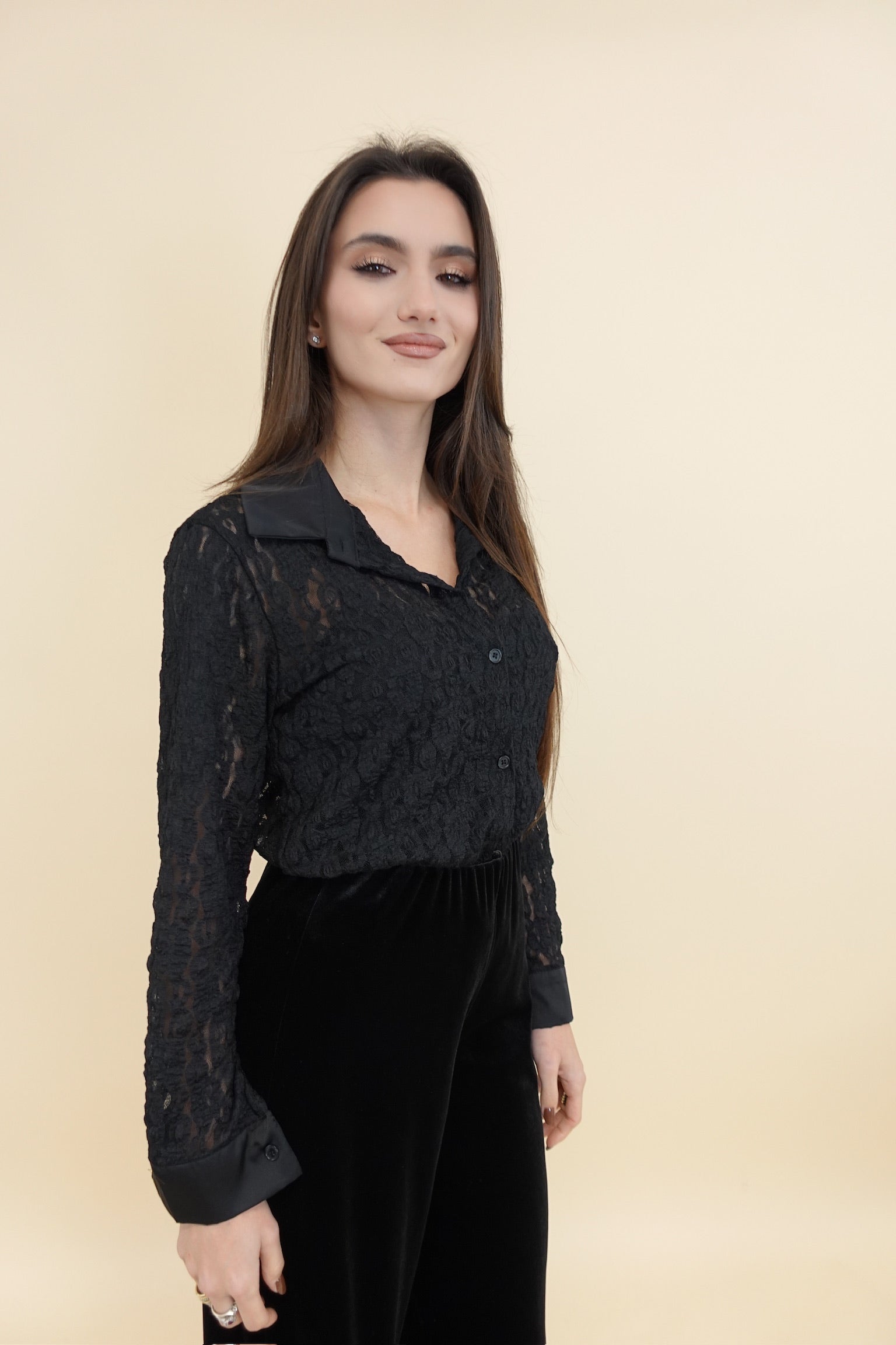 Camicia Pizzo Black