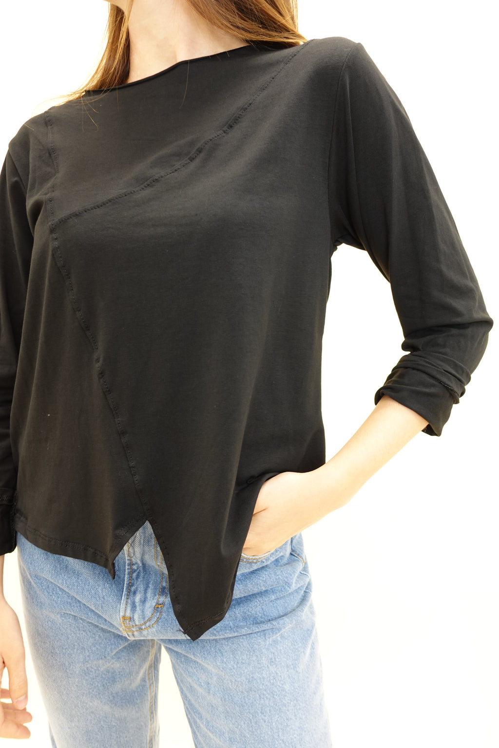 Maglia Assimmetrica Nero
