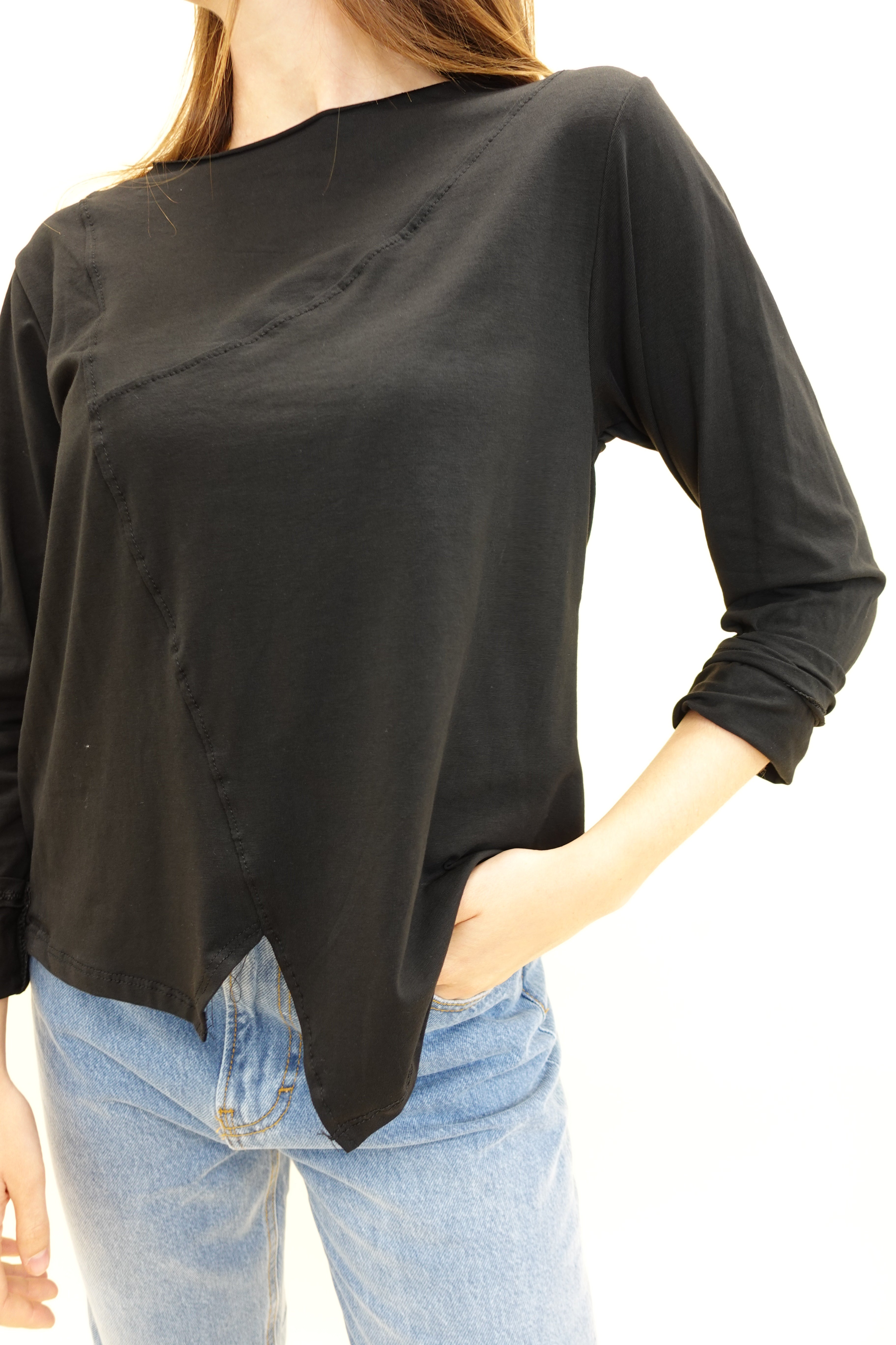 Maglia Assimmetrica Nero