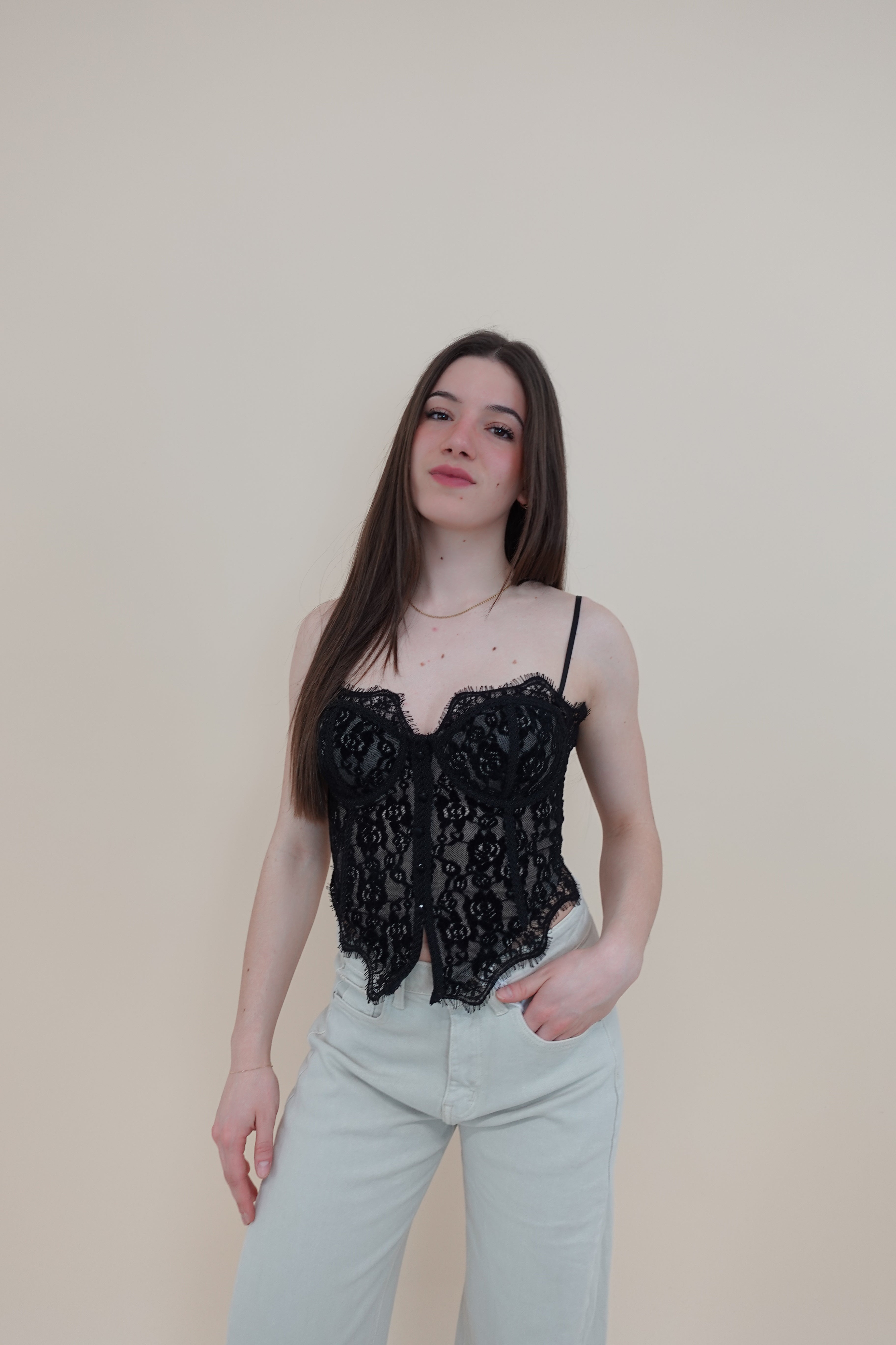 Corsetto Pizzo Black
