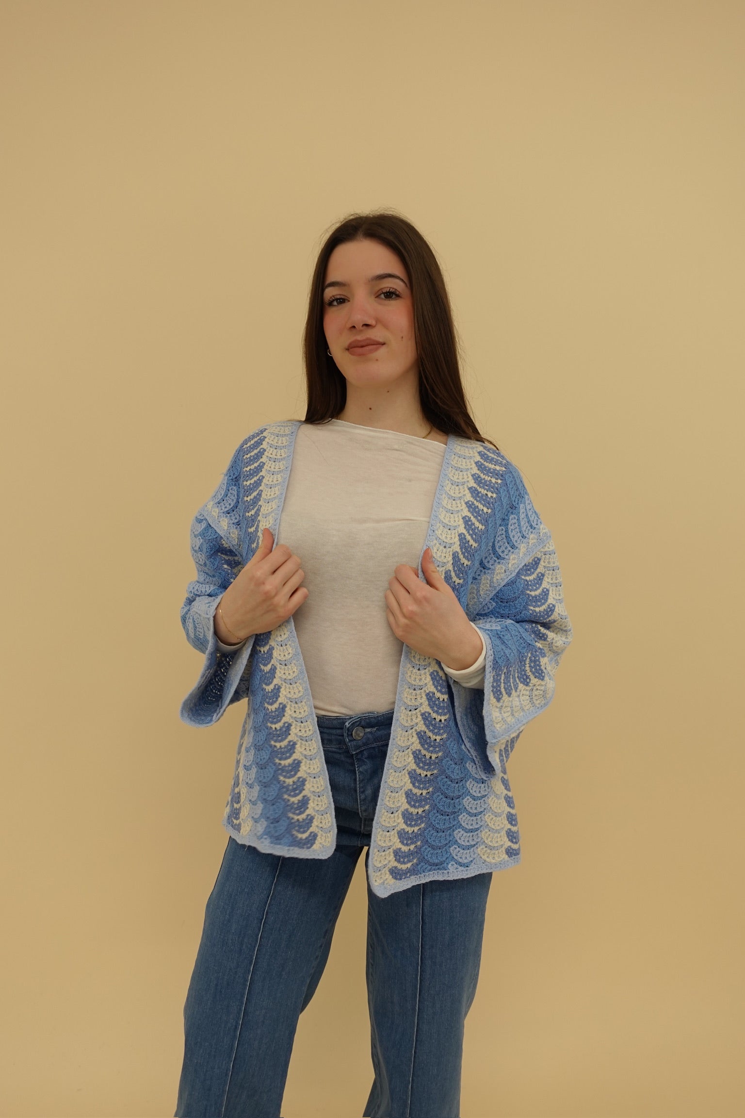 Cardigan Rainbow Azzurro