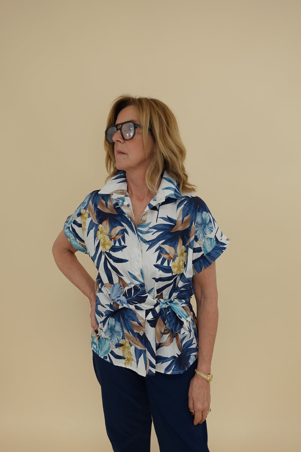 Camicia Hawaii Blu