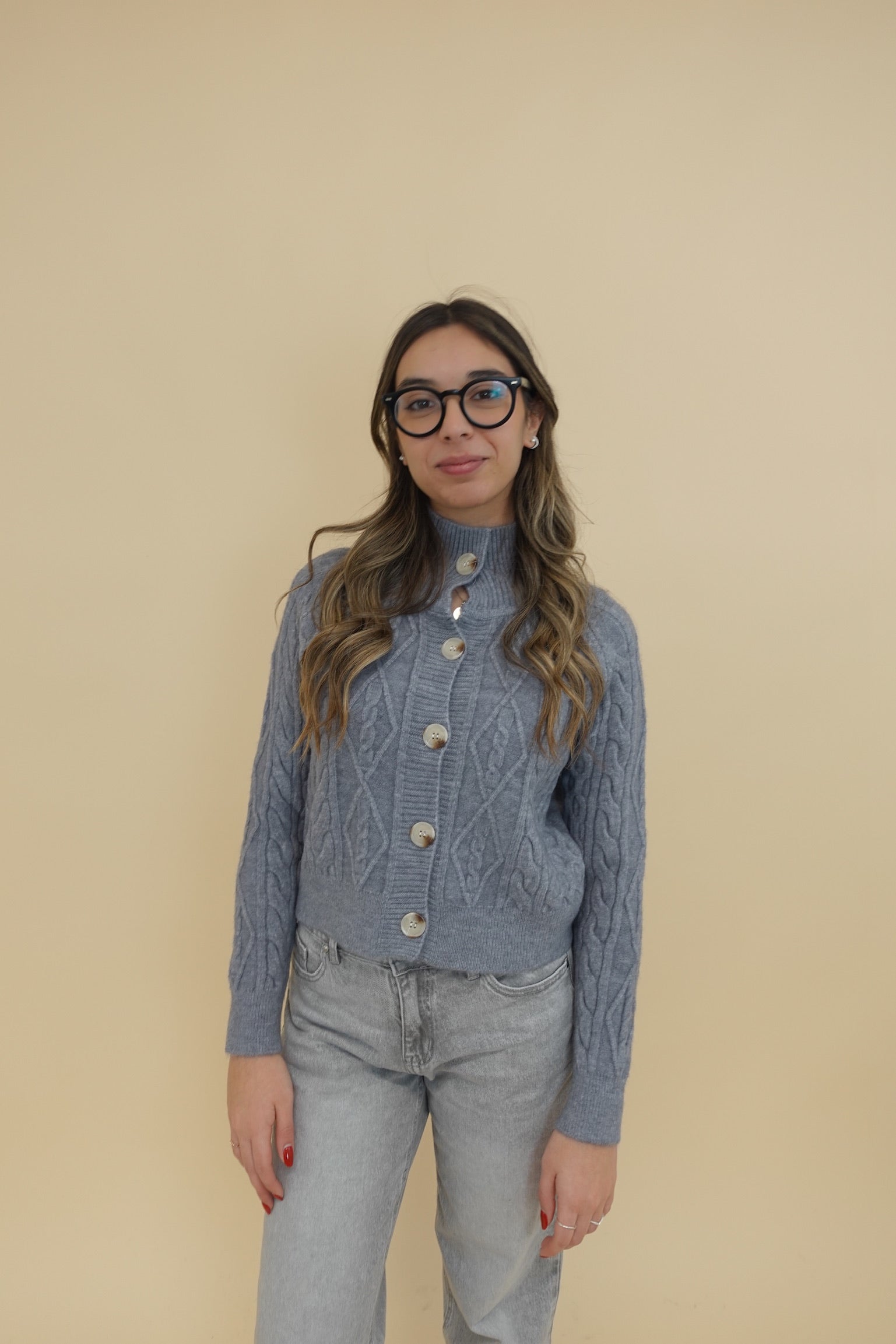 Cardigan Badia Grigio