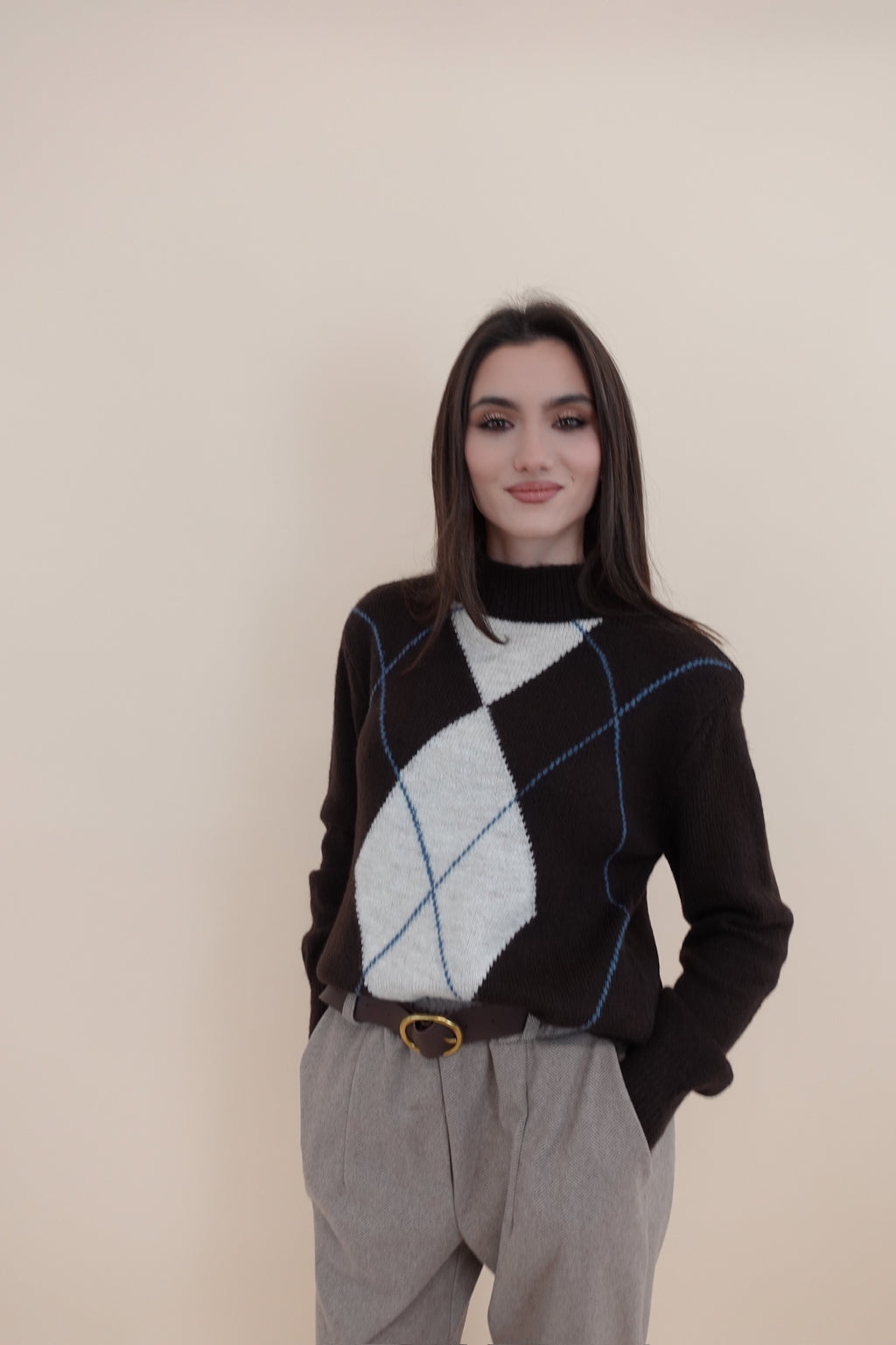 Maglione Lorena Marrone