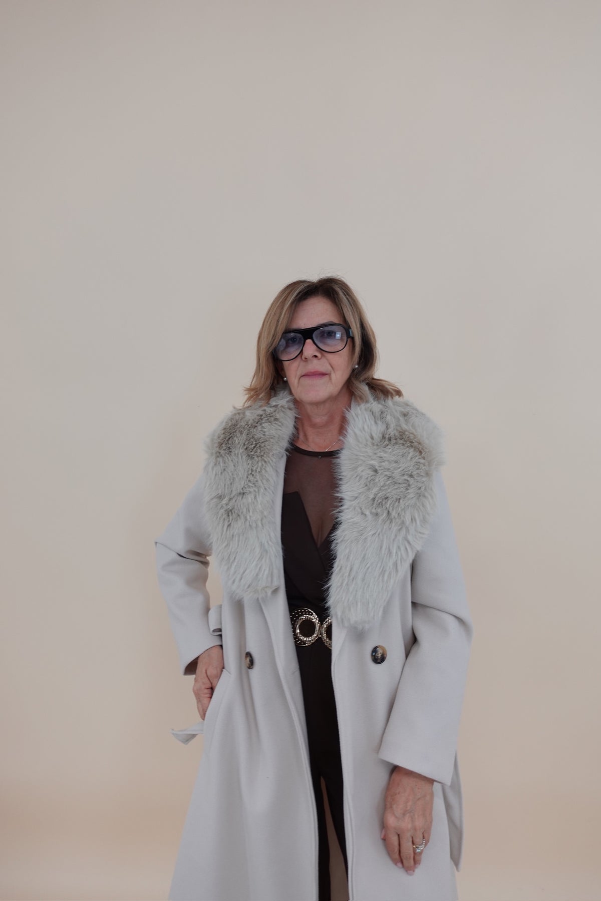 Ecopelliccia Beige