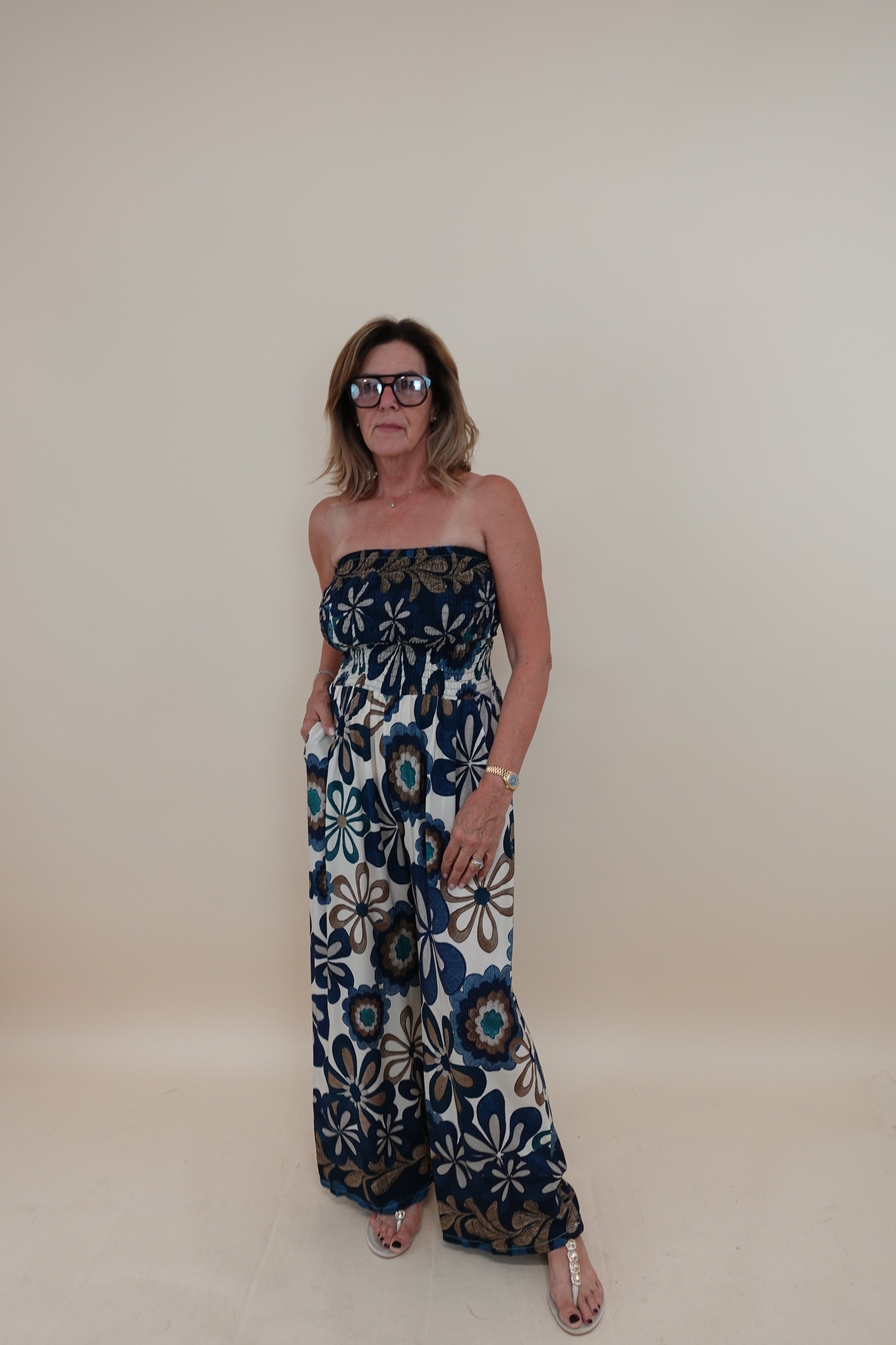 Tuta Flower Blu