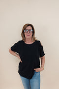 Maglia Over Borchie Nero
