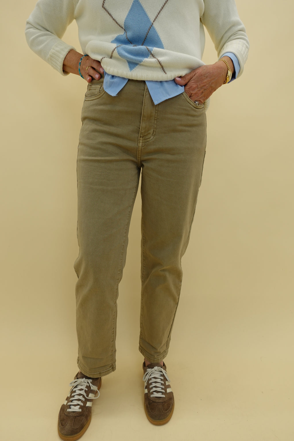 Jeans Momfit Cammello