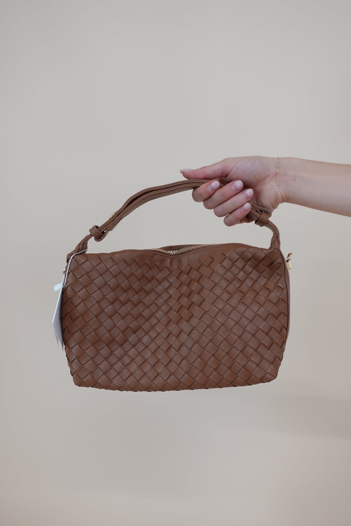 Borsa Intreccio Cammello