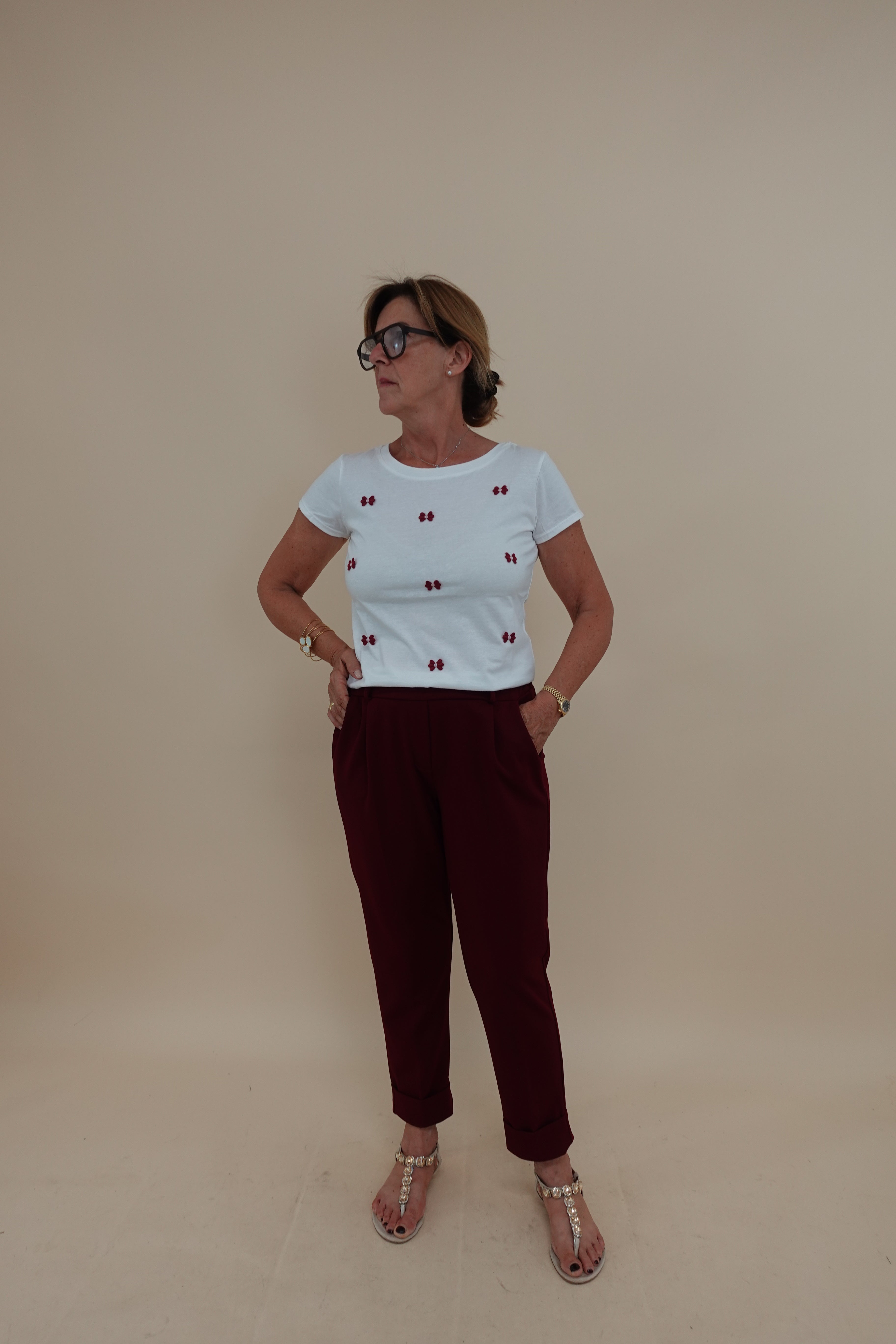 T-shirt Fiocchi Bordeaux