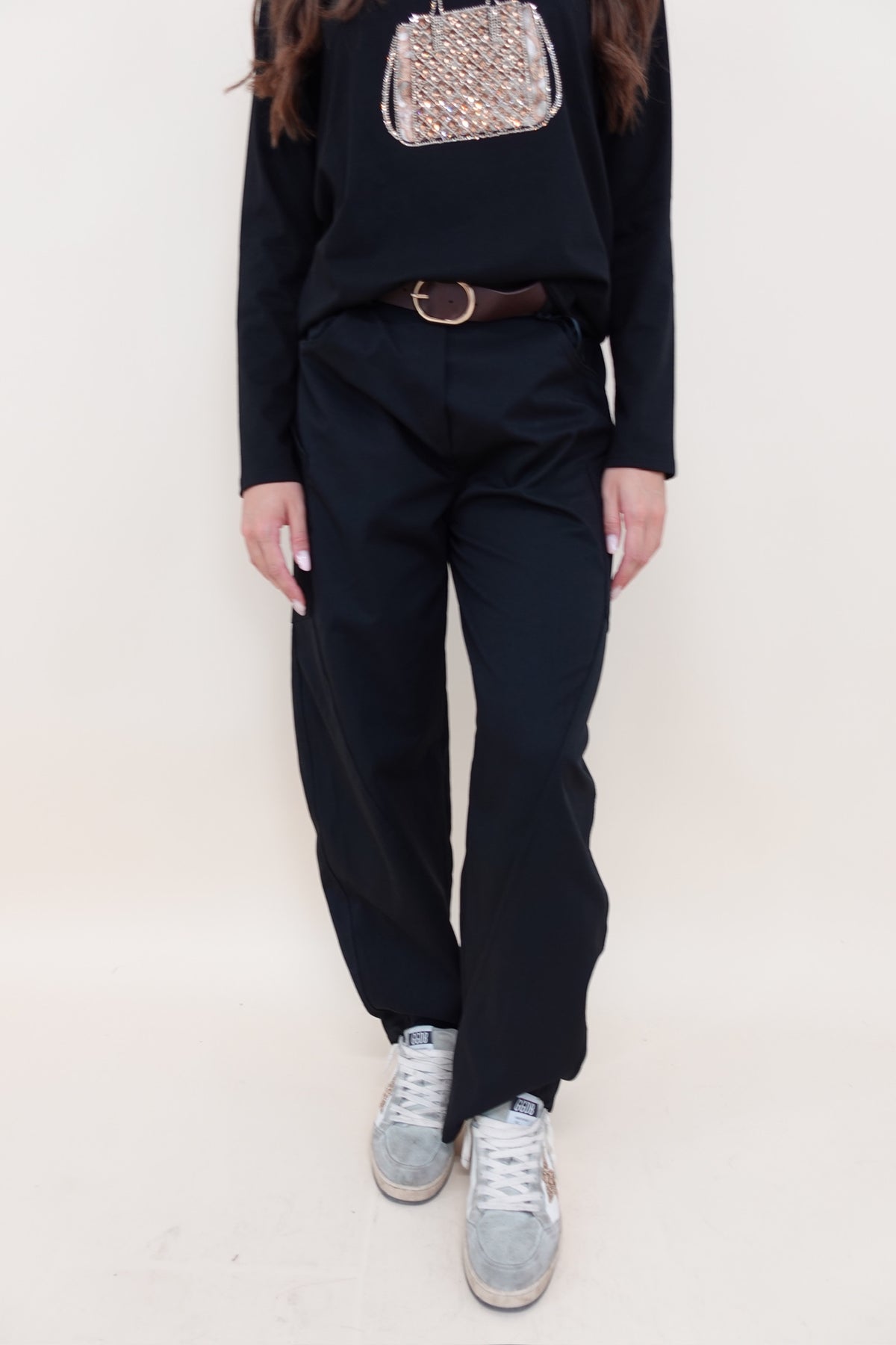 Pantalone Cargo Black