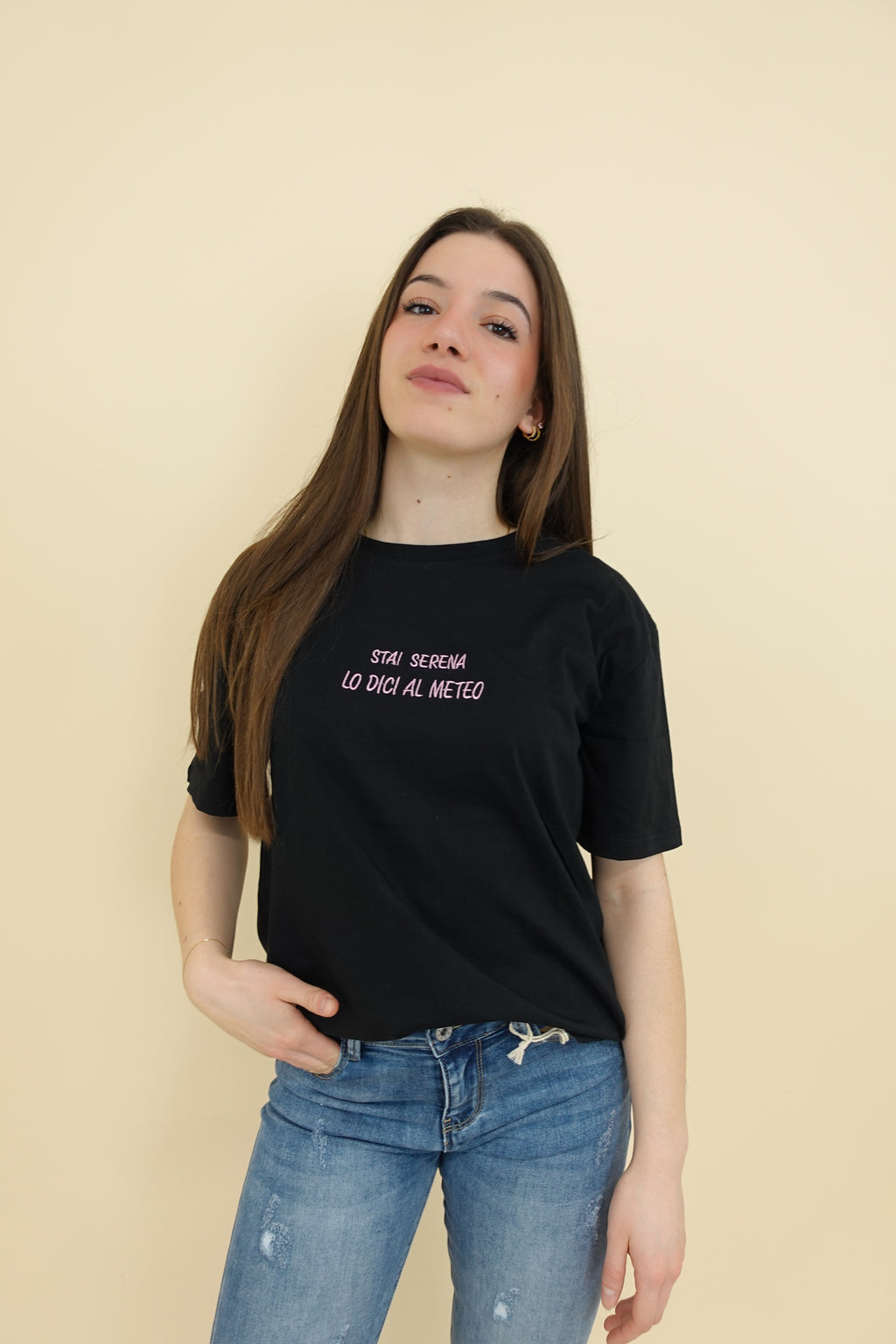 T-shirt "meteo" Nero