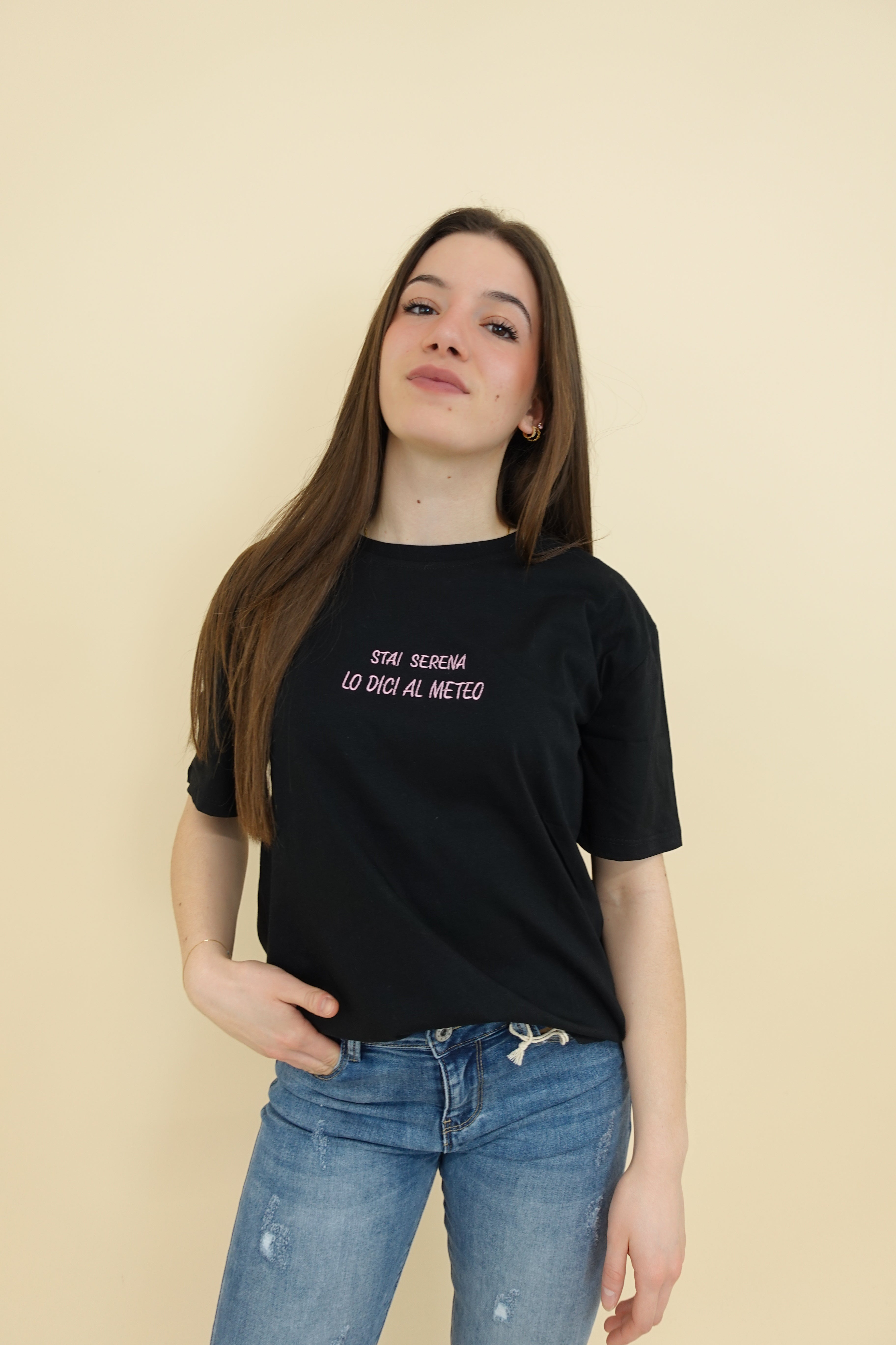 T-shirt "meteo" Nero